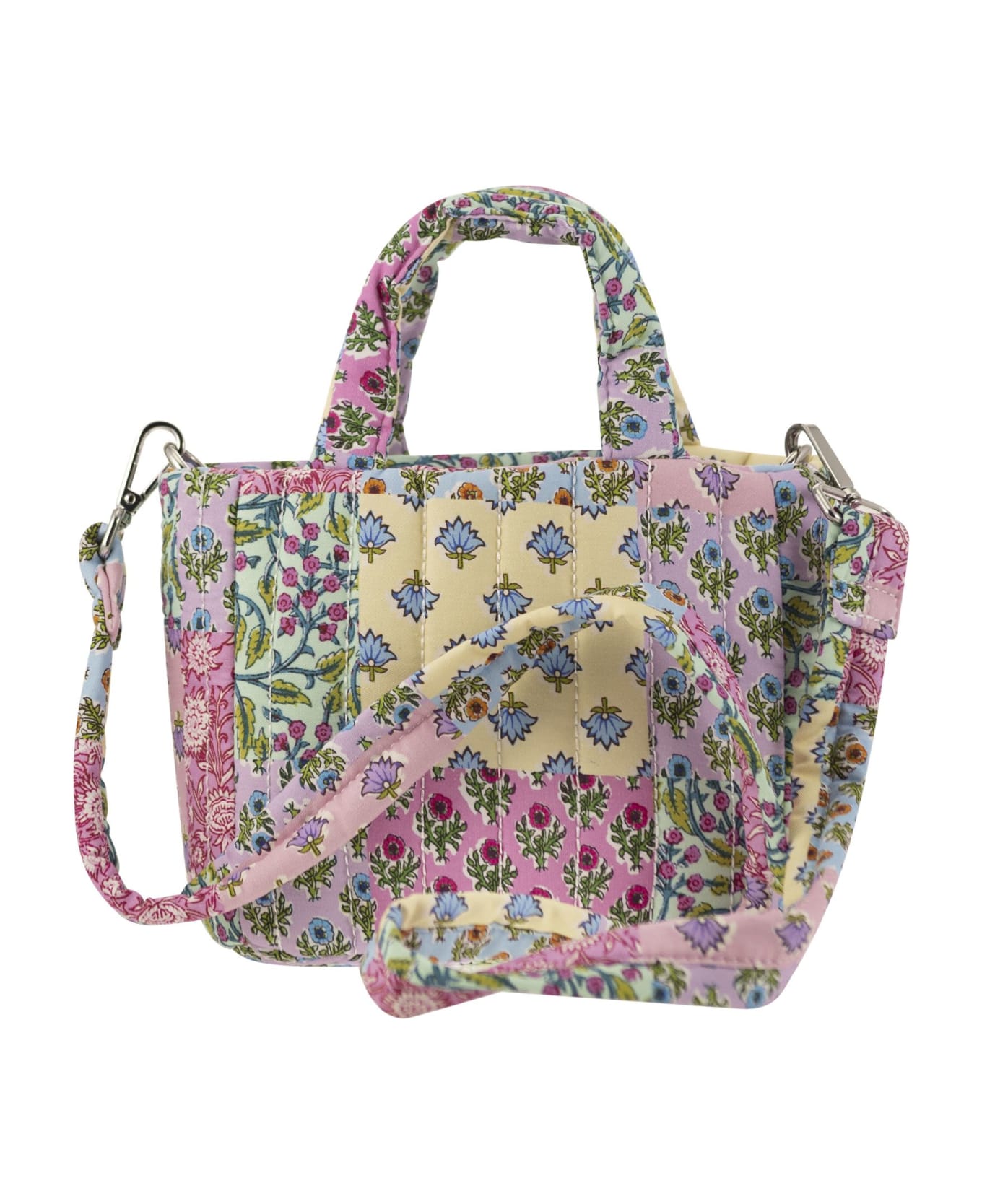 MC2 Saint Barth Soft Tote Mini Quilted Bag With Flowers - Multicolor