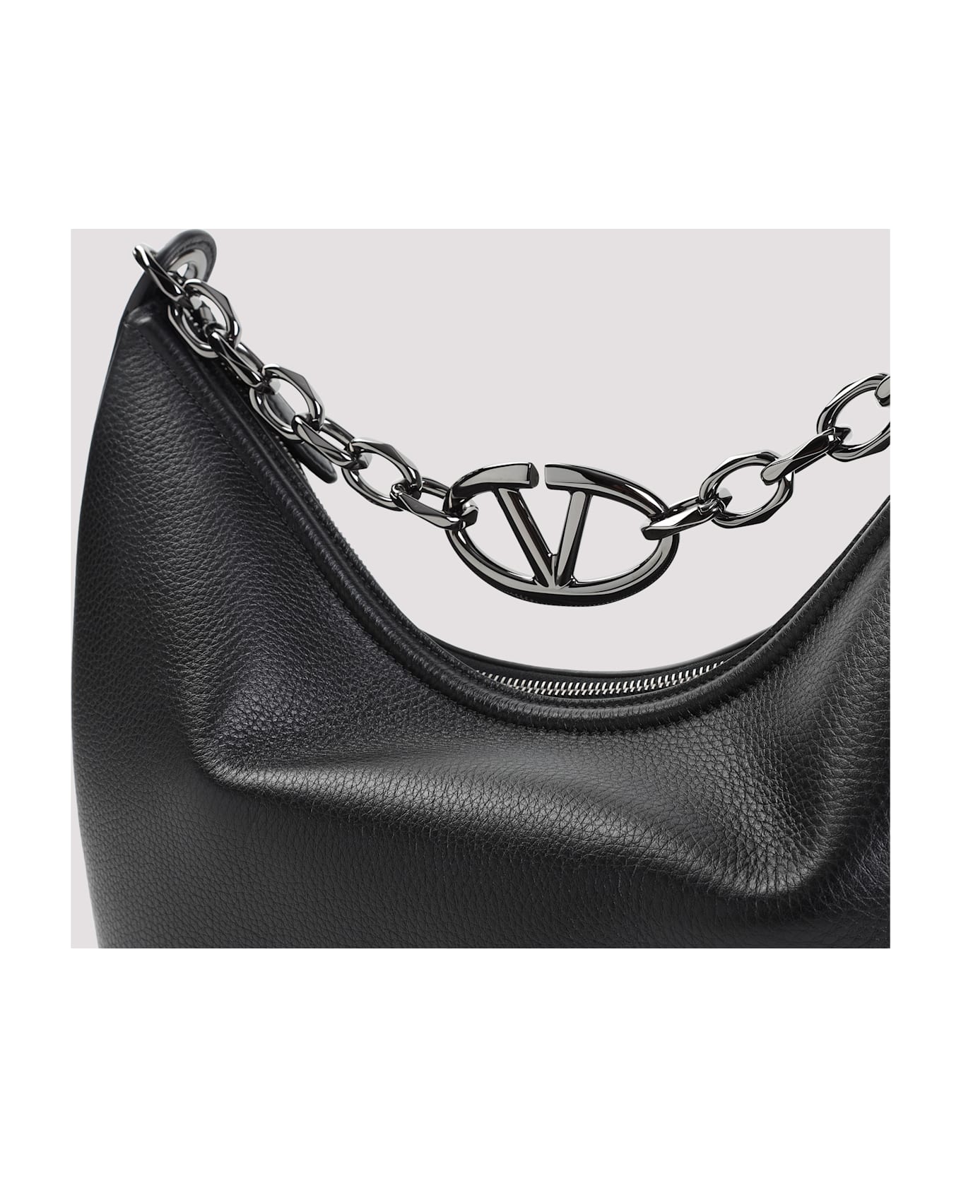 Valentino Garavani Vlogo Moon Medium Hobo Bag - No Nero