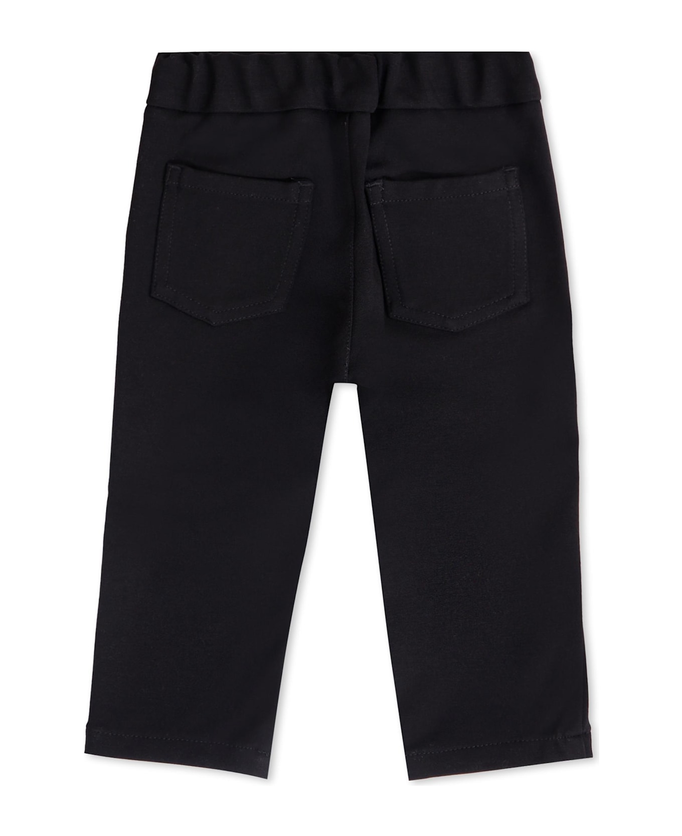 Balmain Black Trousers For Baby Boy With Logo - Black