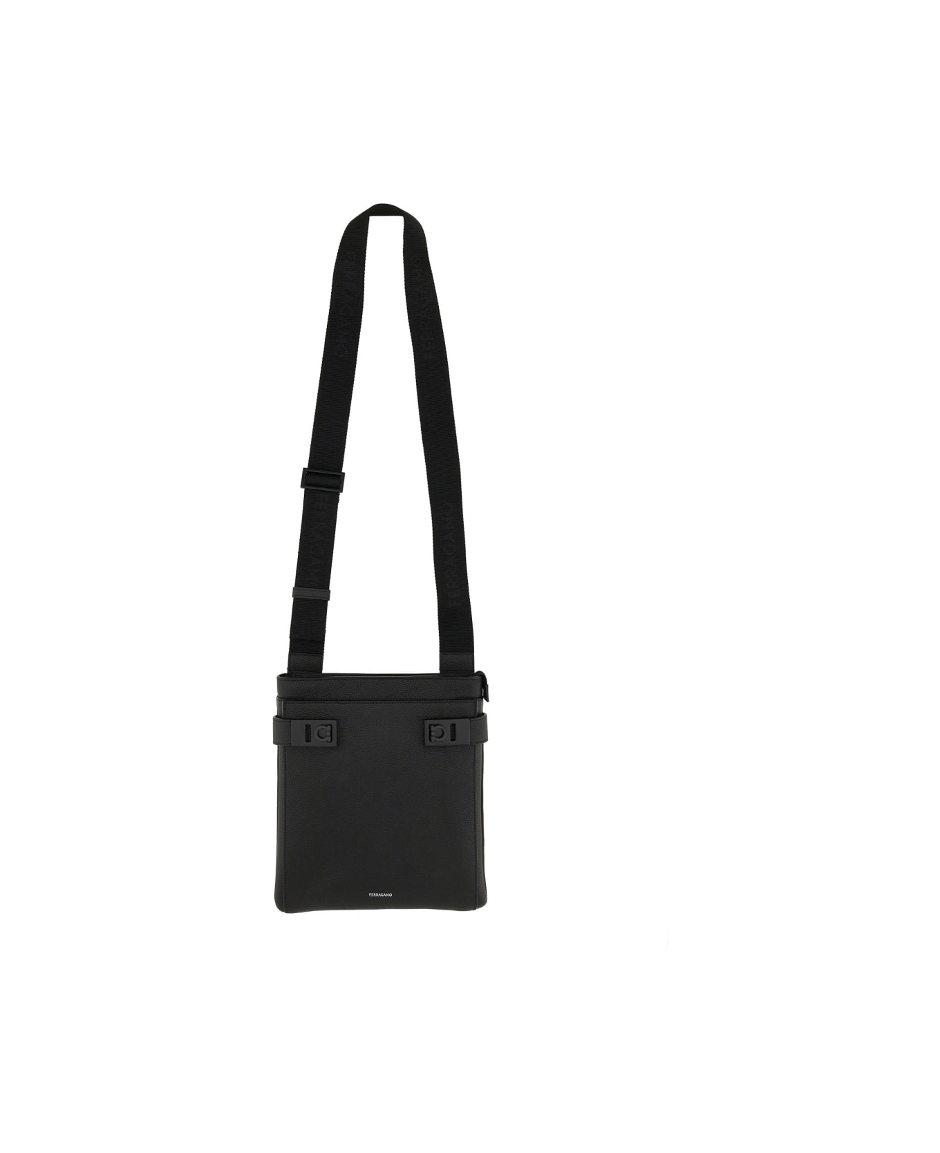 Ferragamo Shoulder Bag With Logo - BLACK