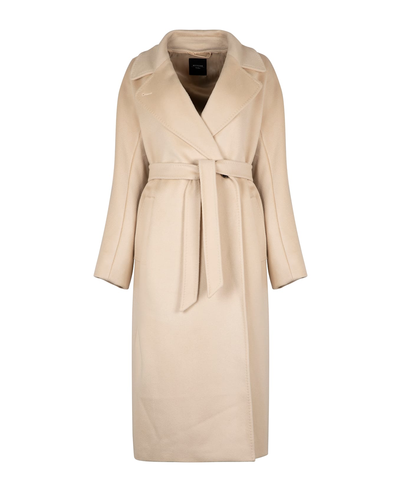 Weekend Max Mara Resina Double-breasted Virgin Wool Coat - Ivory