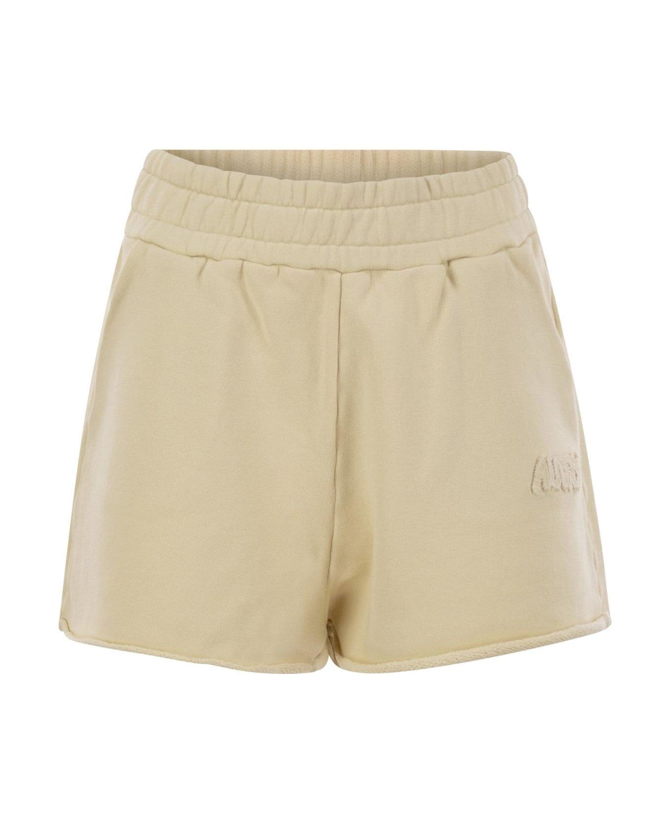 Autry Elasticated Waistband Track Shorts - NEUTRALS
