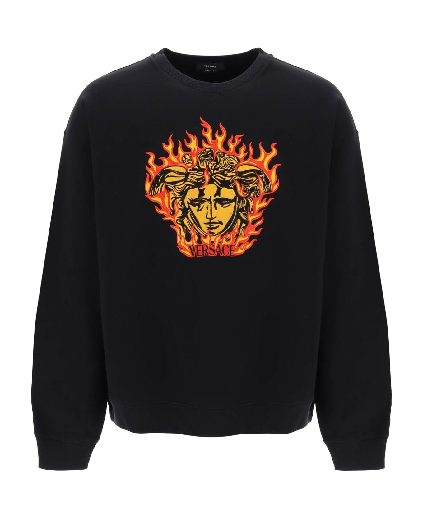 Versace Medusa Flame Sweatshirt - BLACK (Black)