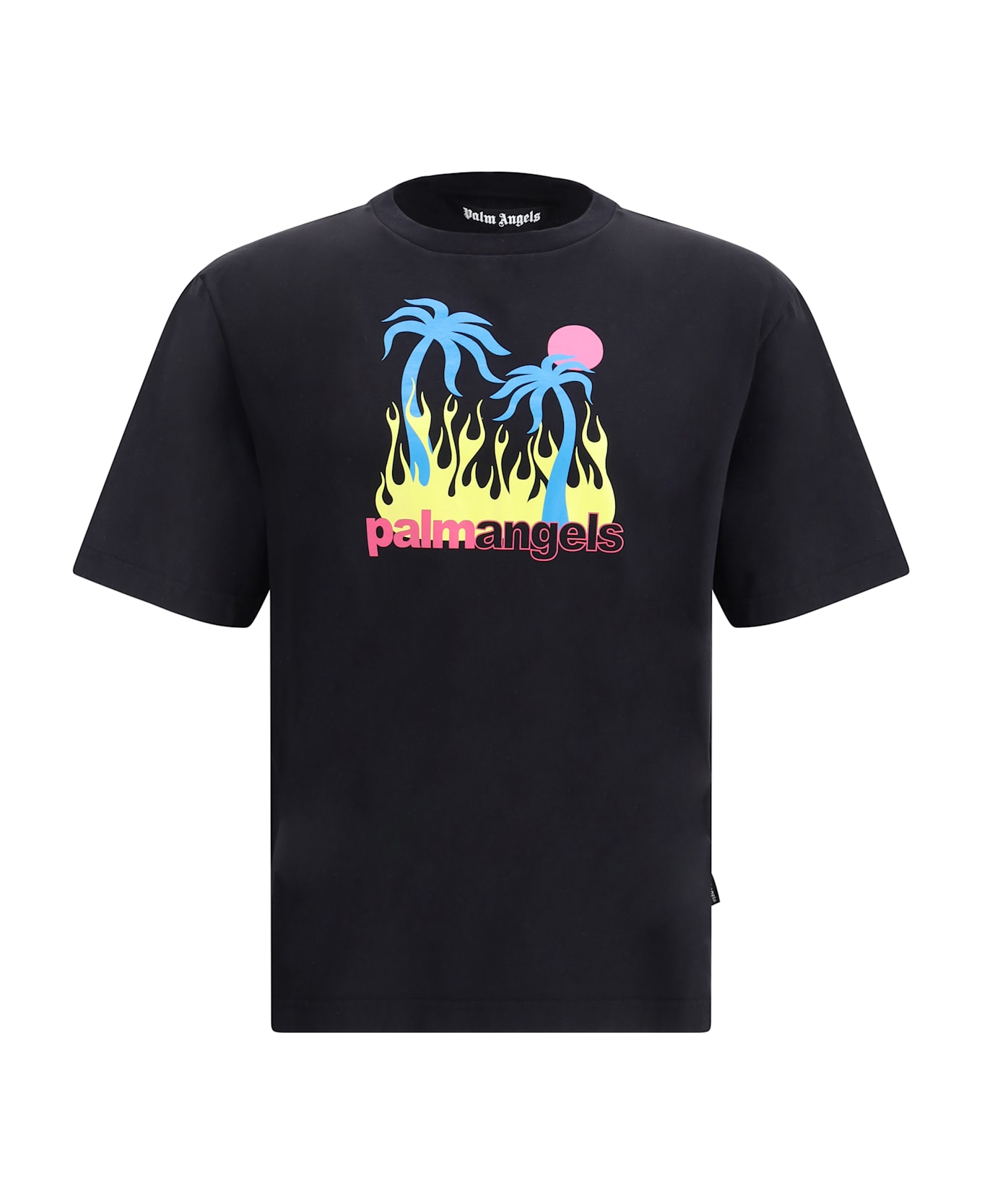 Palm Angels Burning Oasi T-shirt - Black - Multicolor