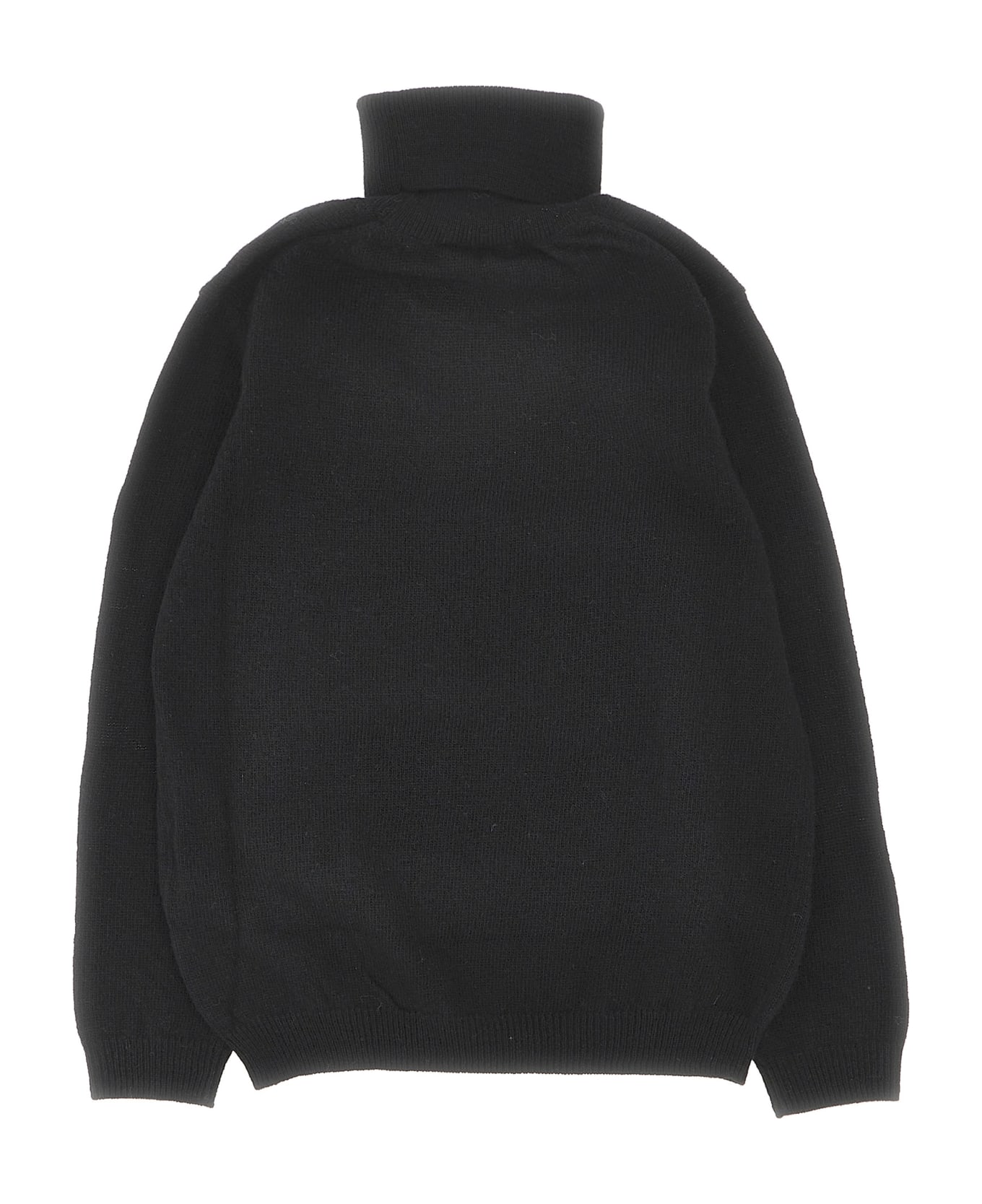 Il Gufo Wool Turtleneck Sweater - Black  