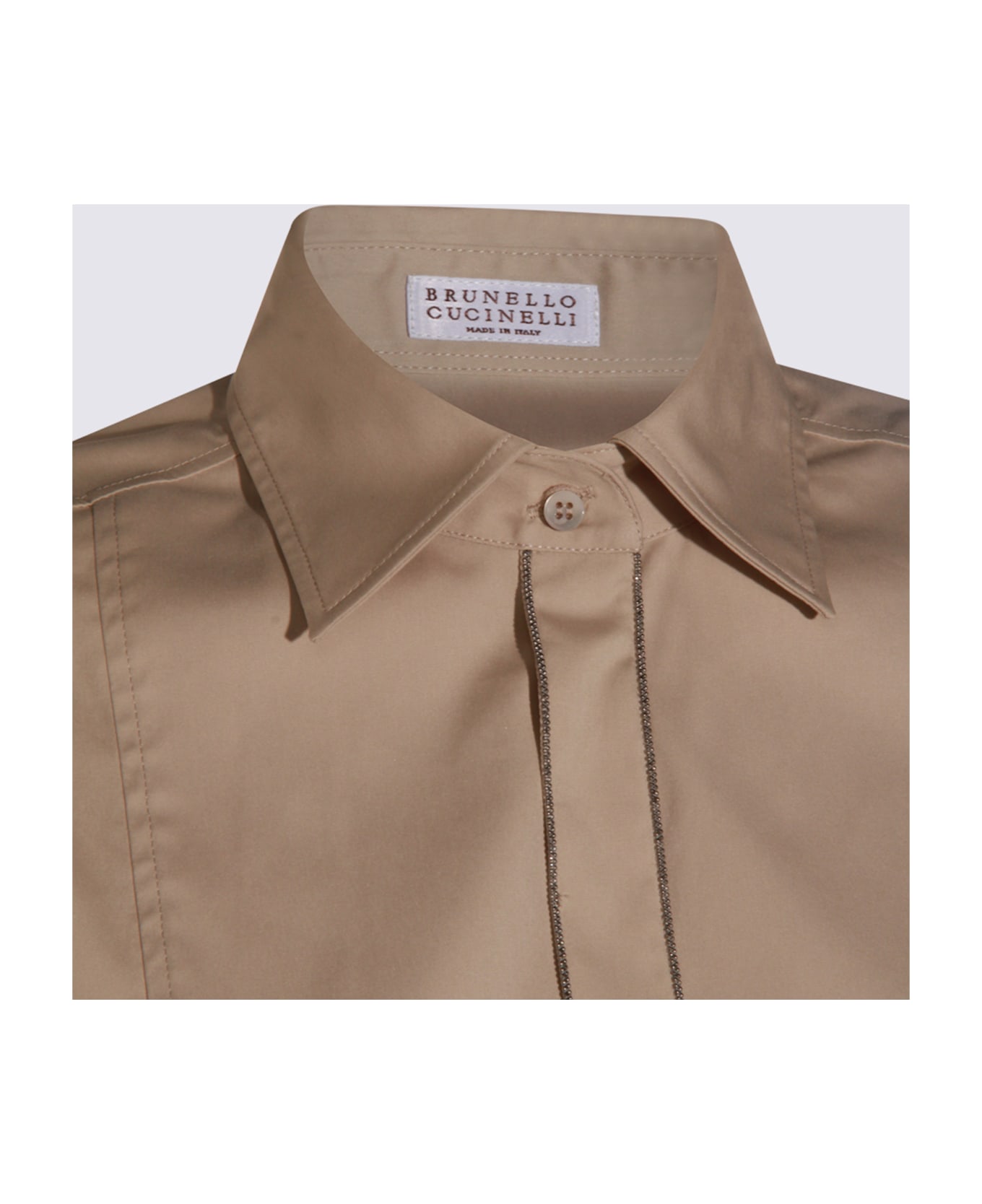 Brunello Cucinelli Beige Cotton Shirt