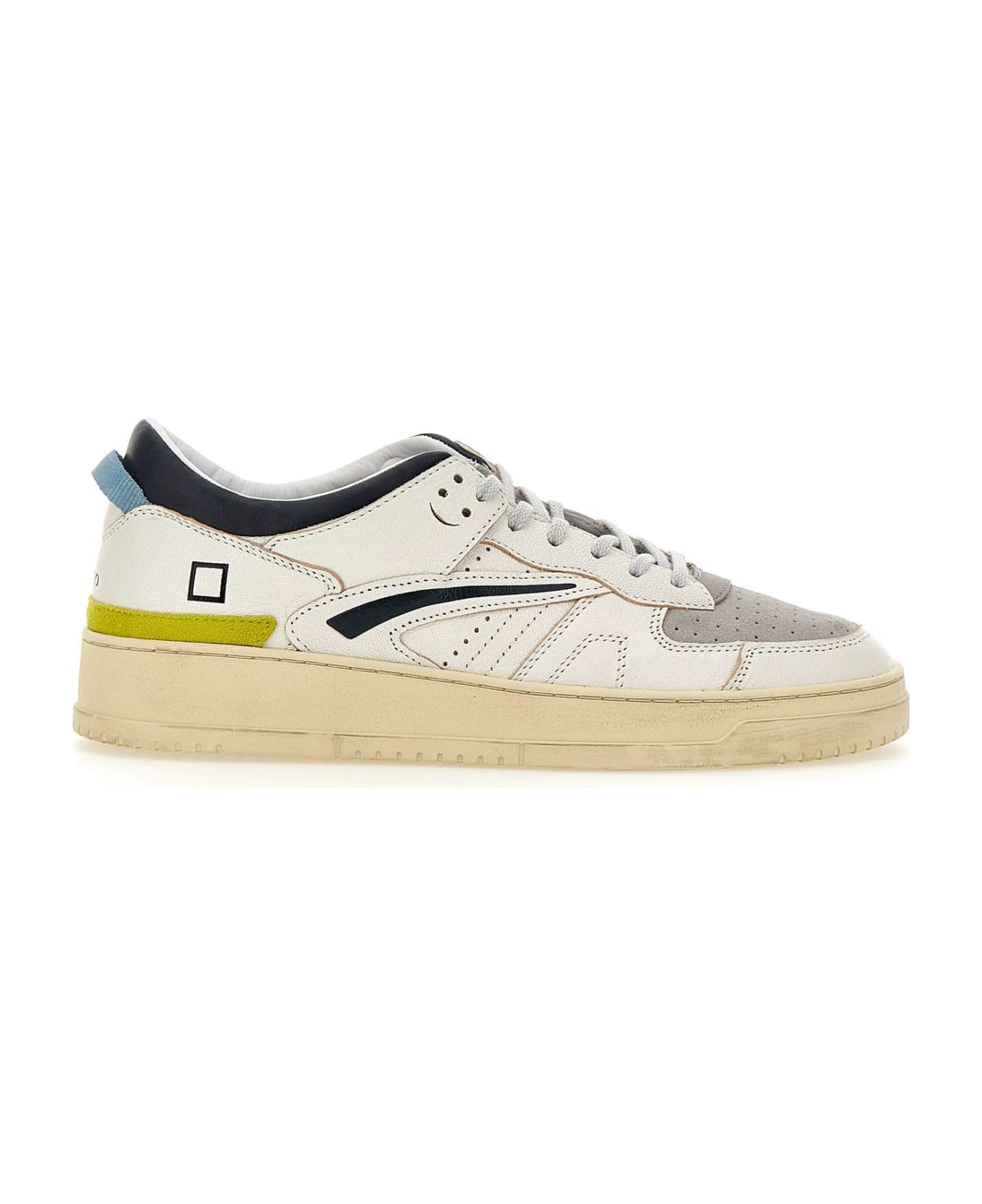 D.A.T.E. "torneo Colored" Leather Sneakers - WHITE スニーカー