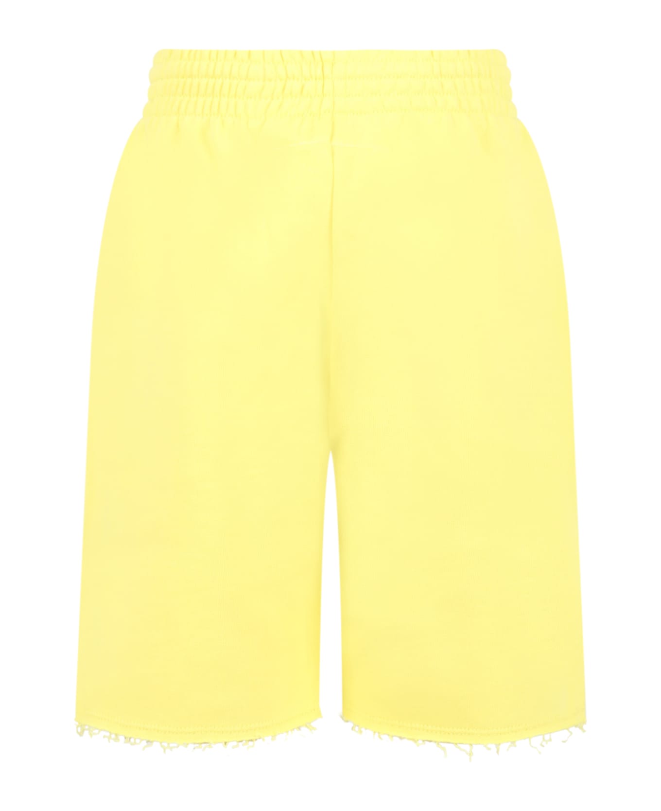 MM6 Maison Margiela Yellow Shorts For Kids With White Logo - Yellow ボトムス