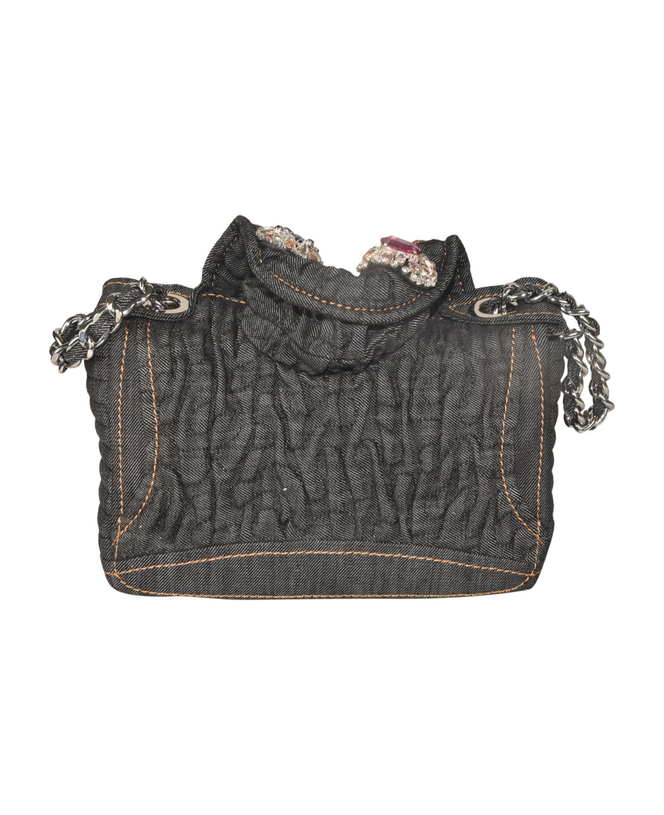 Moschino Embellished Biker Zip Shoulder Bag - 1555 トラベルバッグ