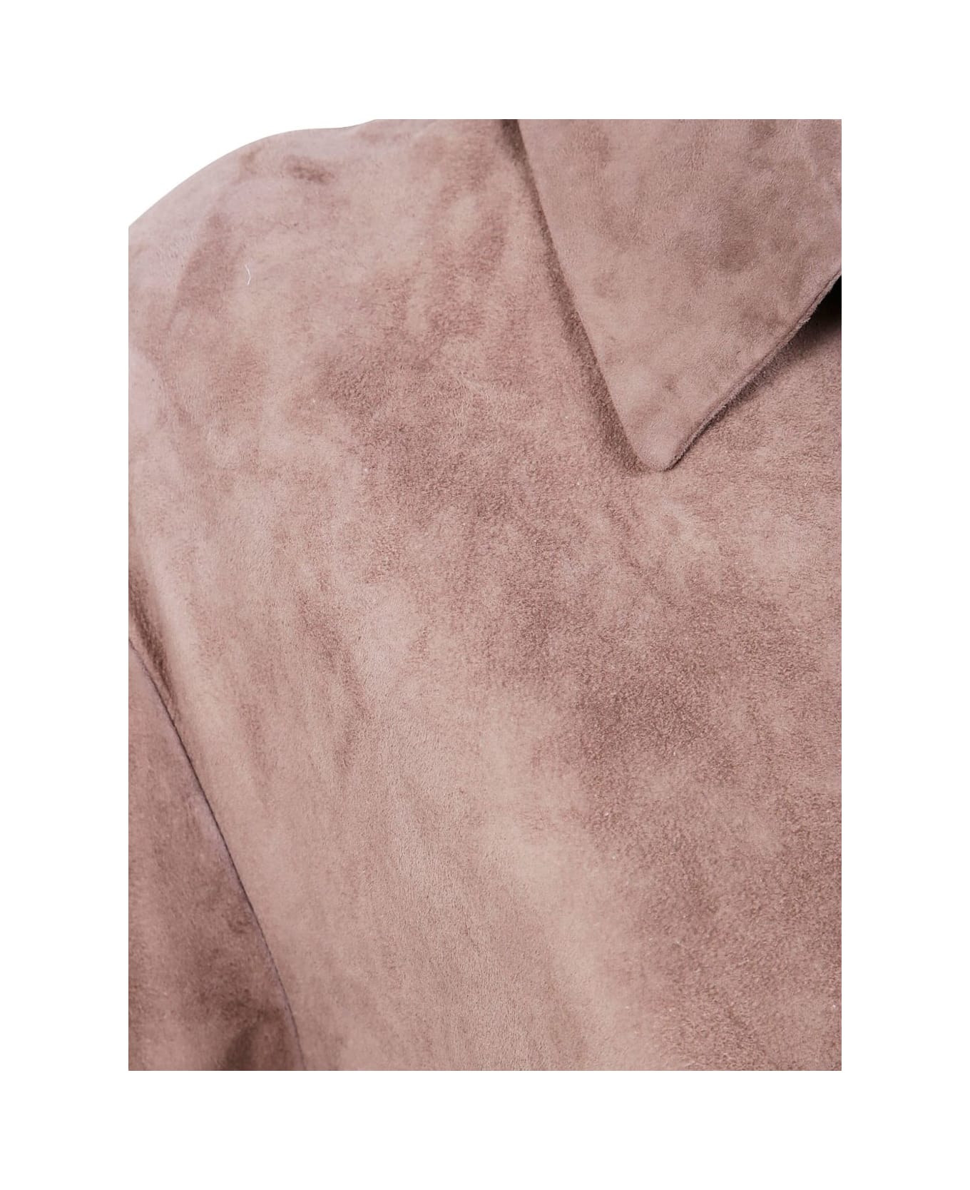 
S Max Mara Suede Shirt - Brown