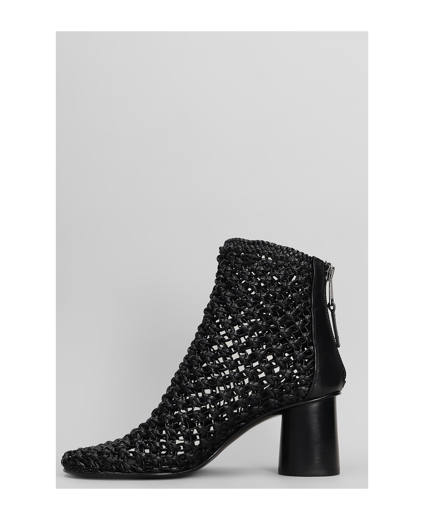 Elena Iachi High Heels Ankle Boots In Black Leather - black