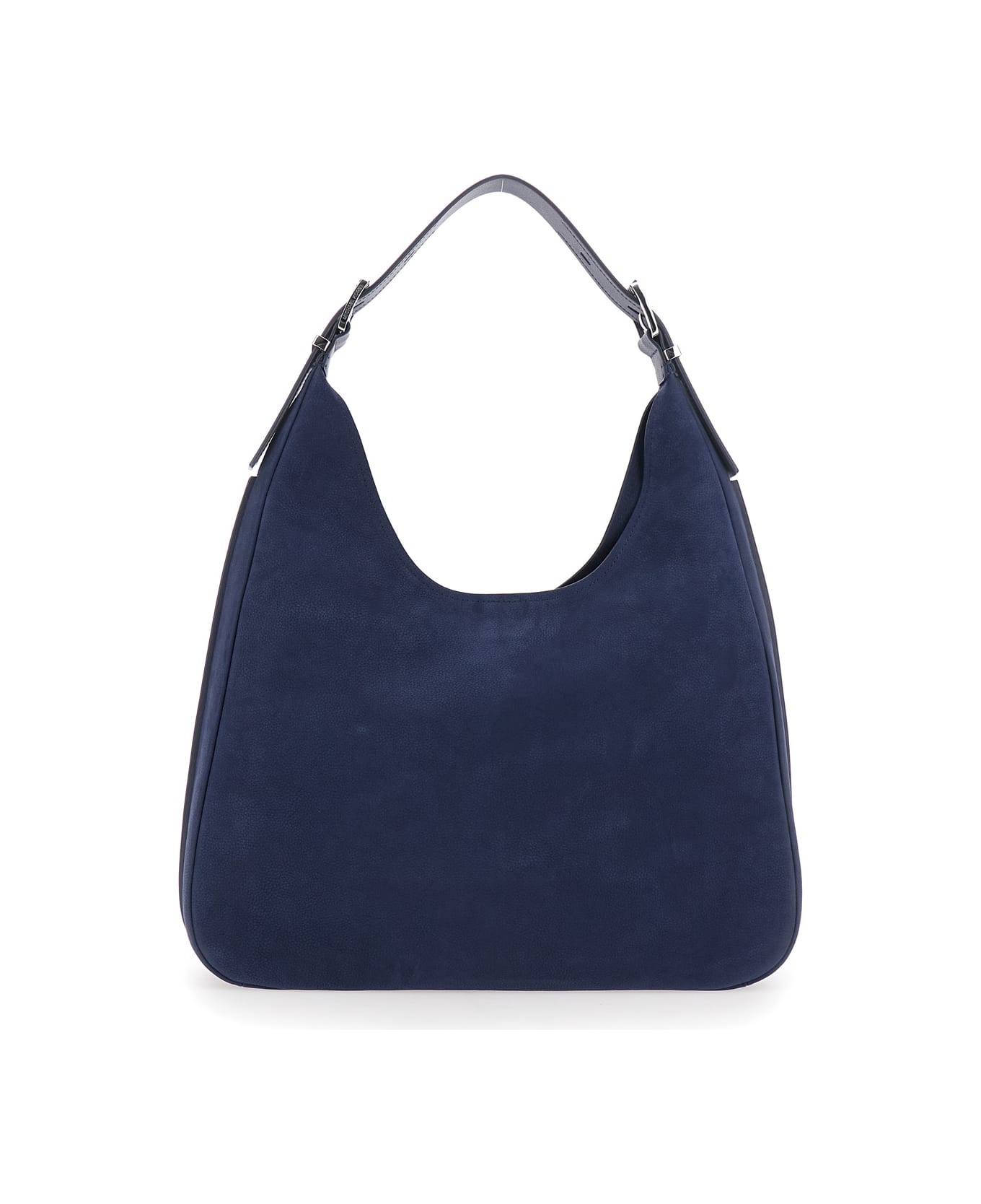 MICHAEL Michael Kors 'nolita Large' Blue Shoulder Bag With Logo Lettering On The Front In Suede Woman - Blu