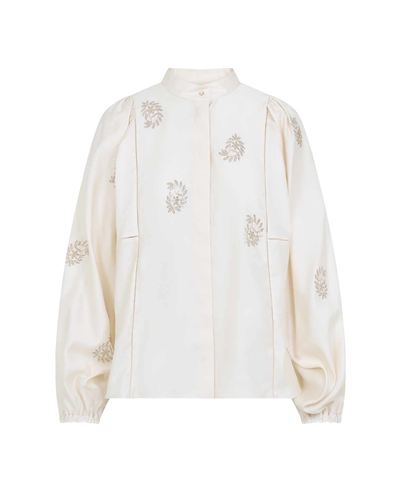 Max Mara Caladio Ricamo Blouse - Bianco Tela