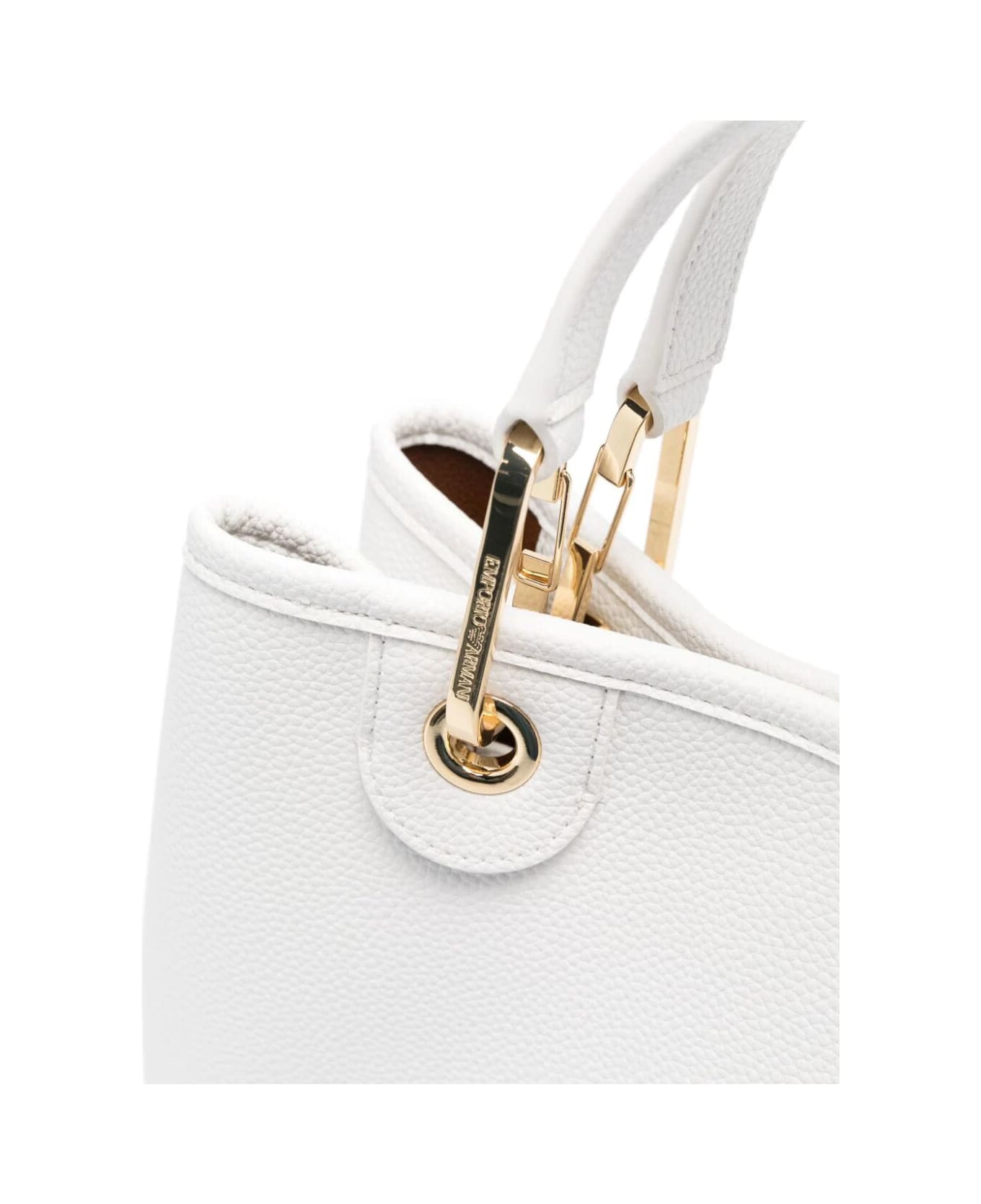 Emporio Armani Shopping Bag - White Suede