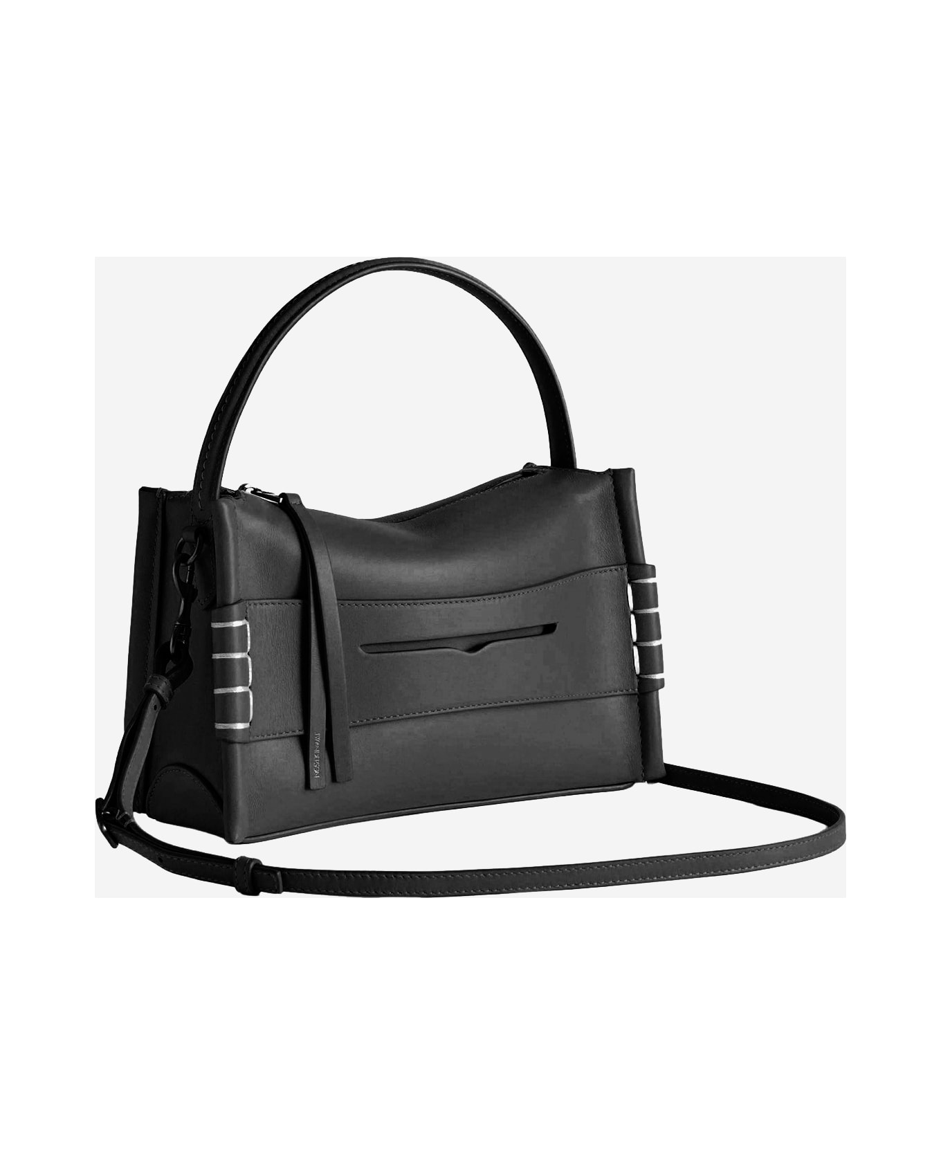 J.W. Anderson Leather Loafer Bag With Logo - Black