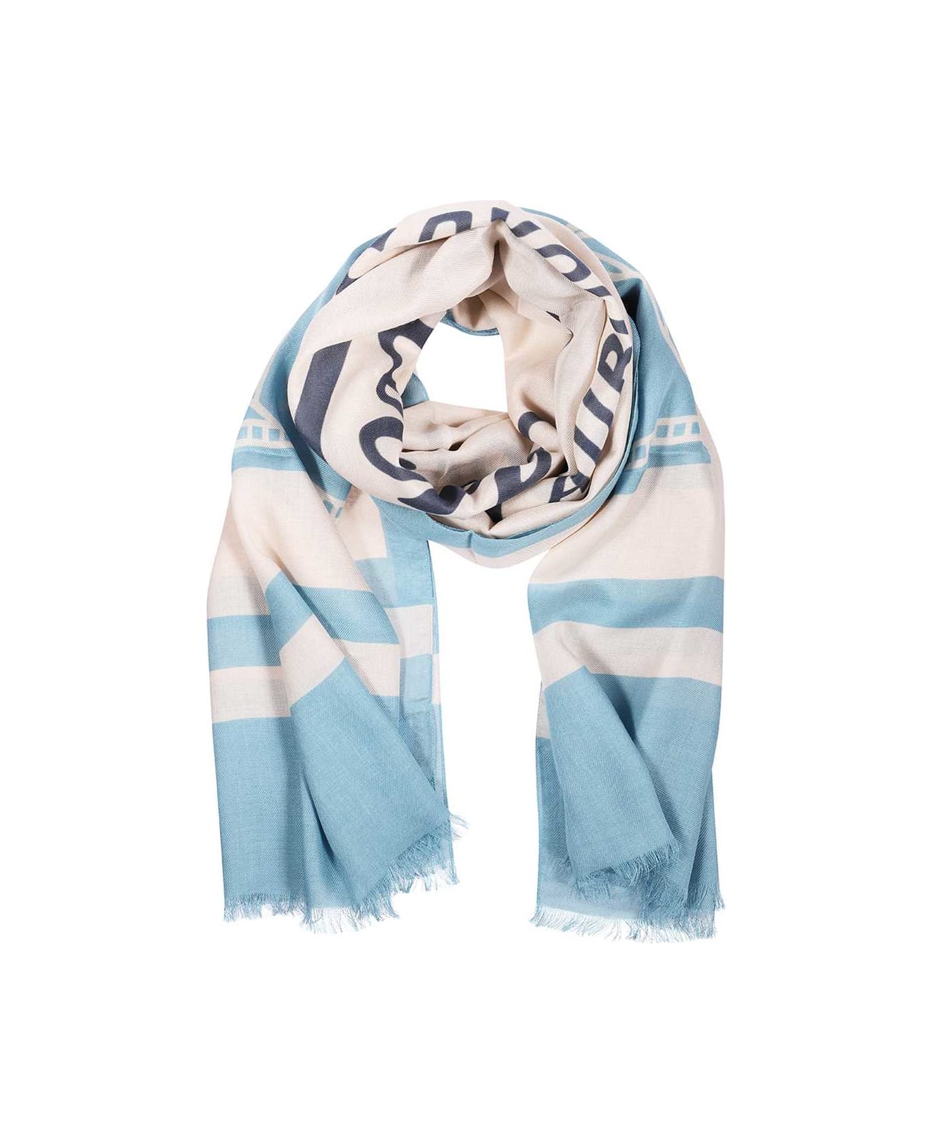 Lanvin Modal And Cashmere Blend Scarf - Light Blue