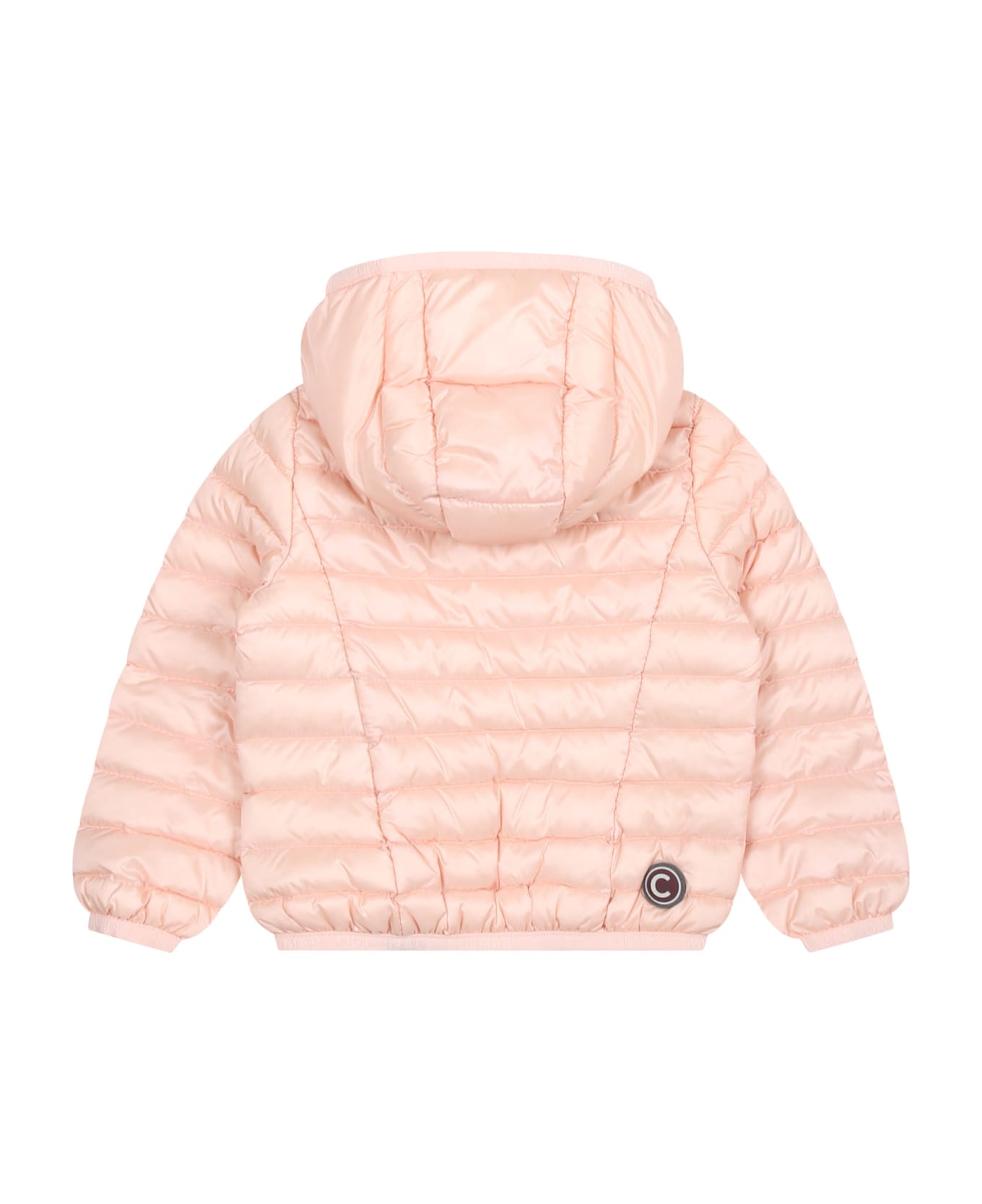 Colmar Pink Down Jacket For Baby Girl With Logo - Pink
