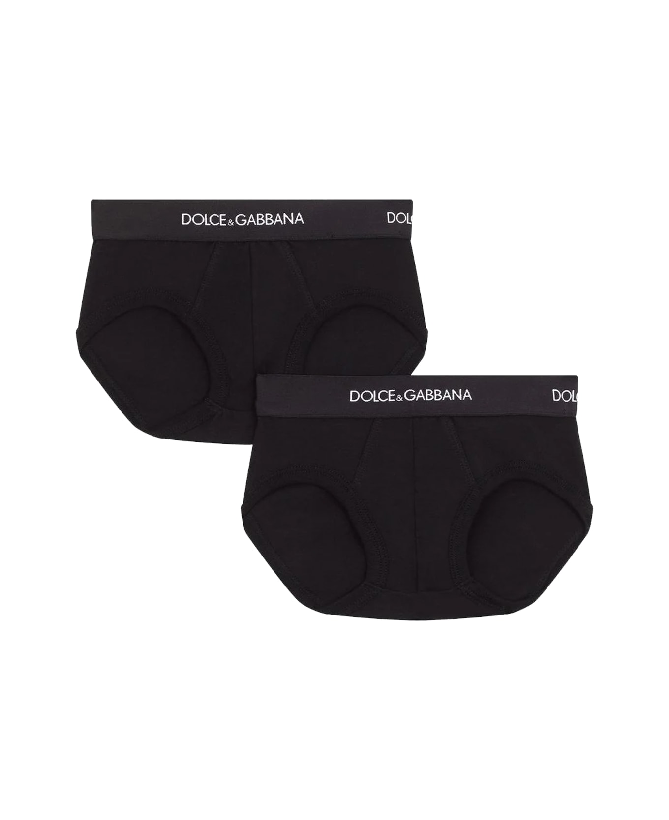 Dolce & Gabbana Set 2 Slip Con Elastico Logato - Back