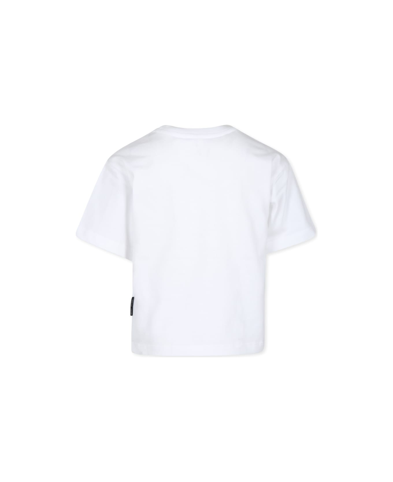 Little Marc Jacobs White T-shirt For Boy With Belt Bag Print - P Bianco