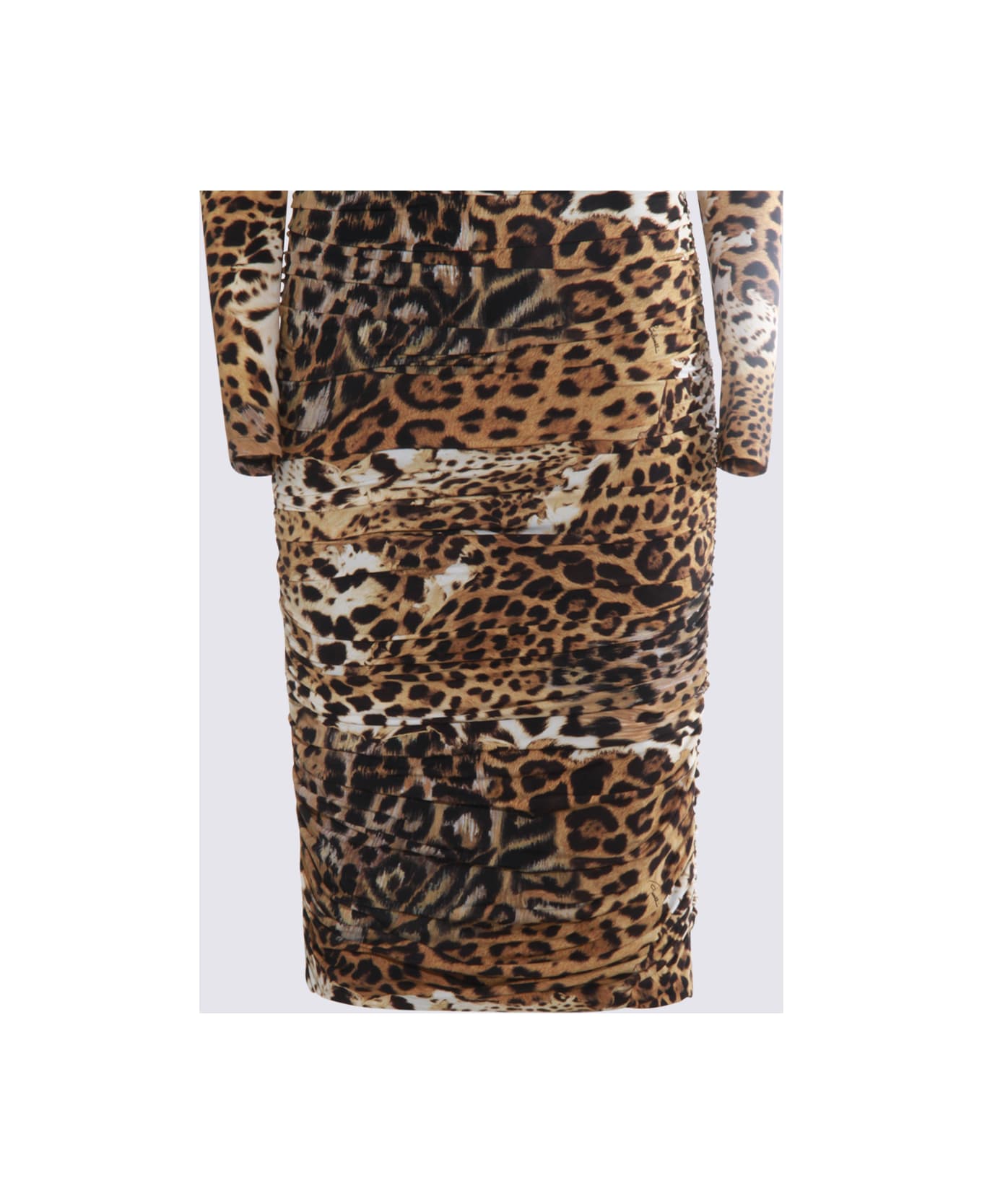Roberto Cavalli Multicolor Midi Dress - Leopardo
