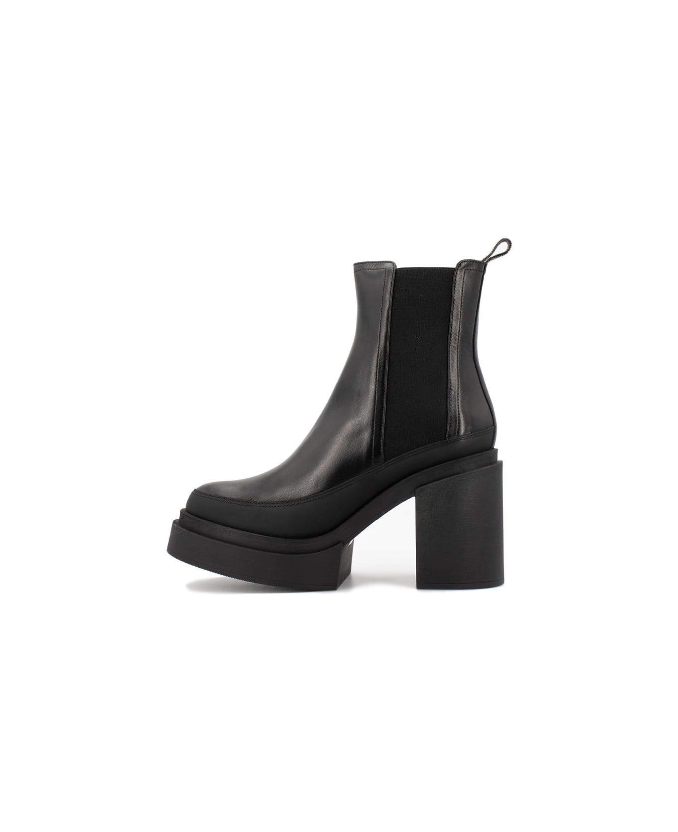 Fabiana Filippi Leather Ankle Boots - NERO