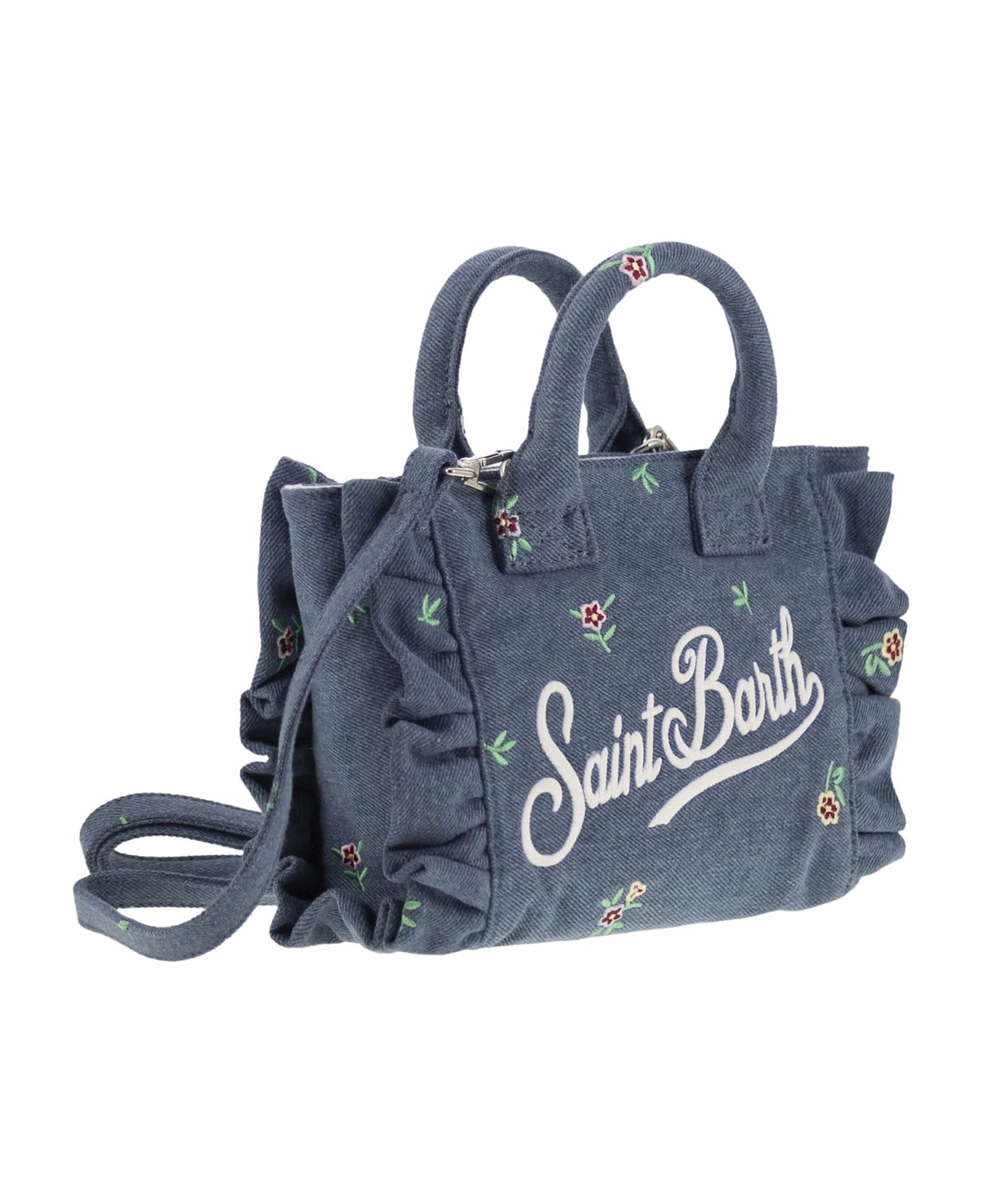 MC2 Saint Barth Vanity Mini Volant - Denim Handbag - Denim