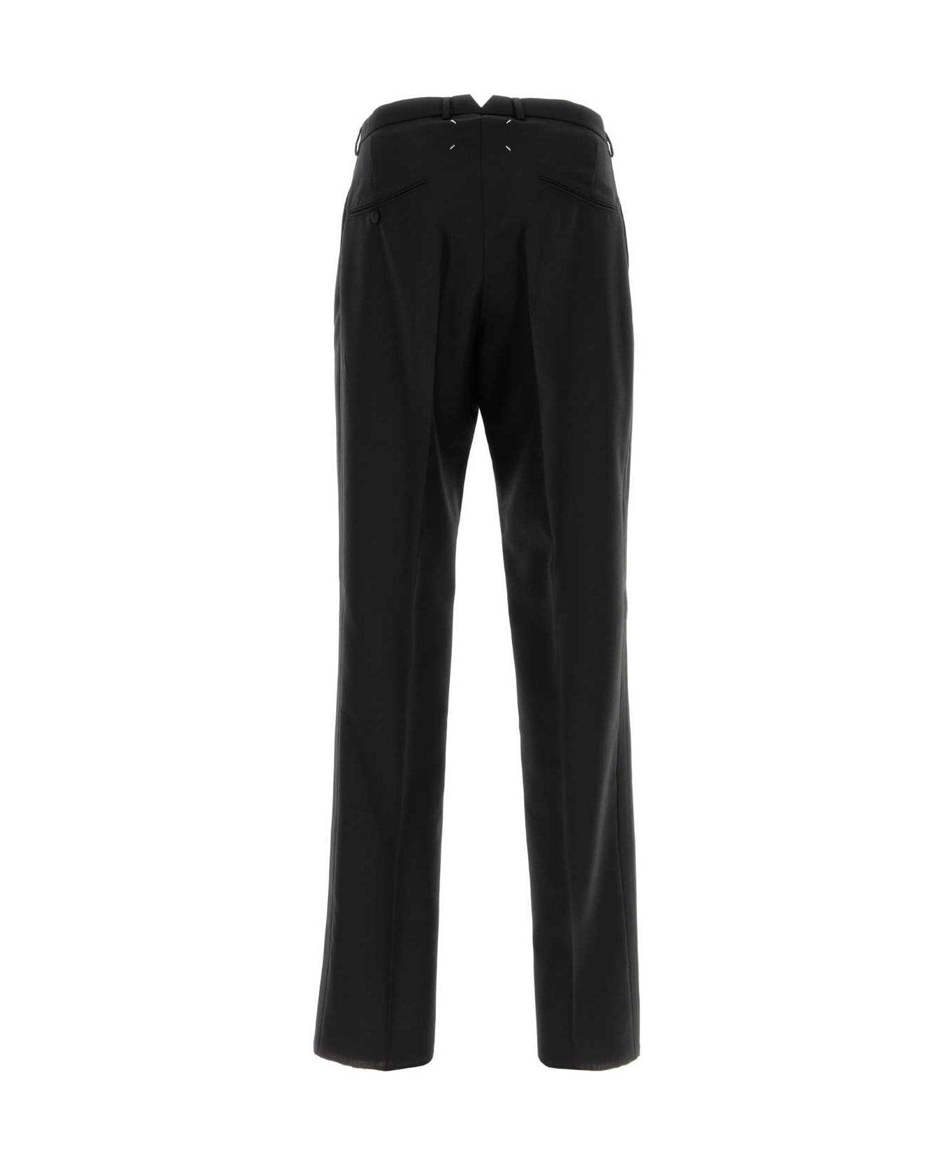 Maison Margiela Black Wool Blend Pant - BLACK