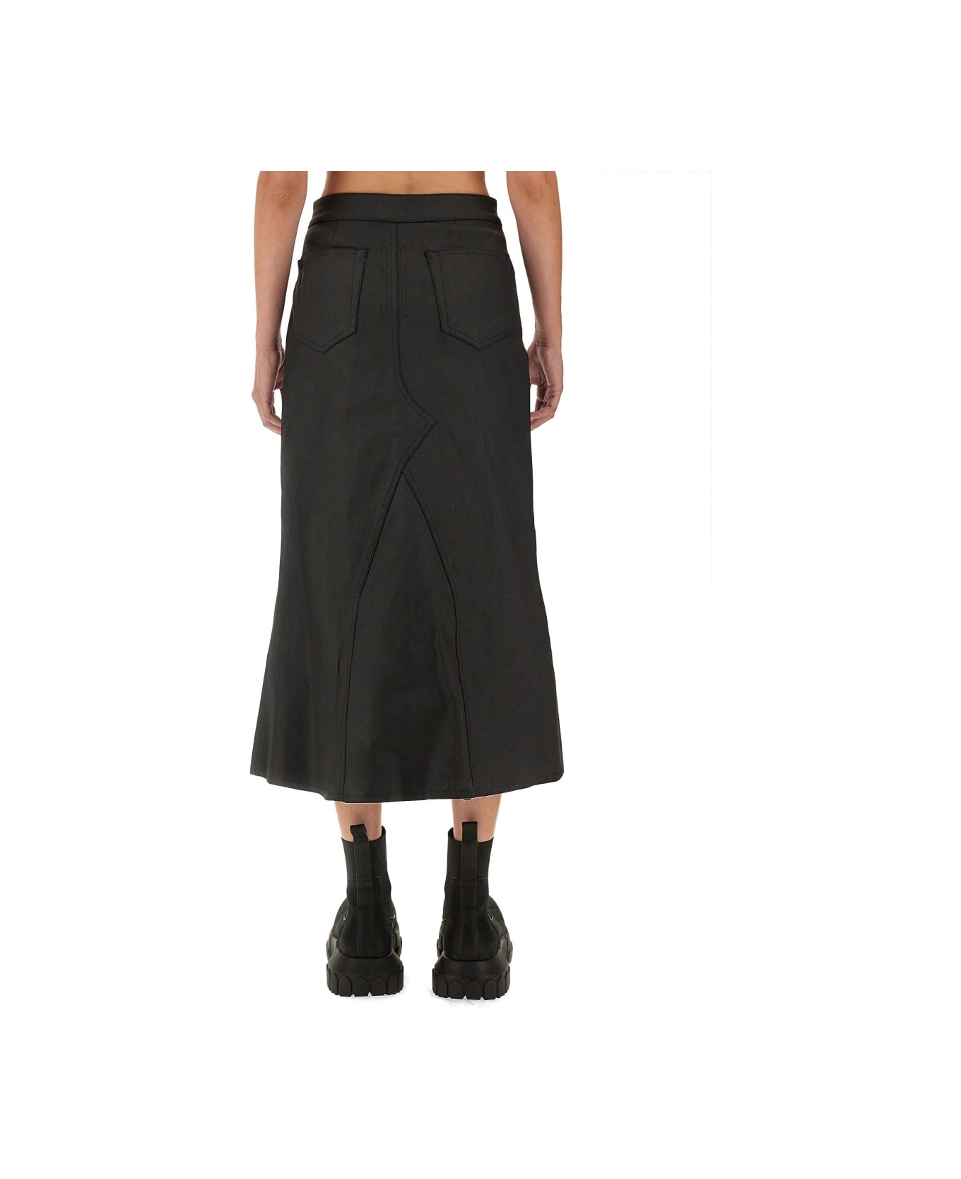 Rick Owens Denim Skirt - BLACK