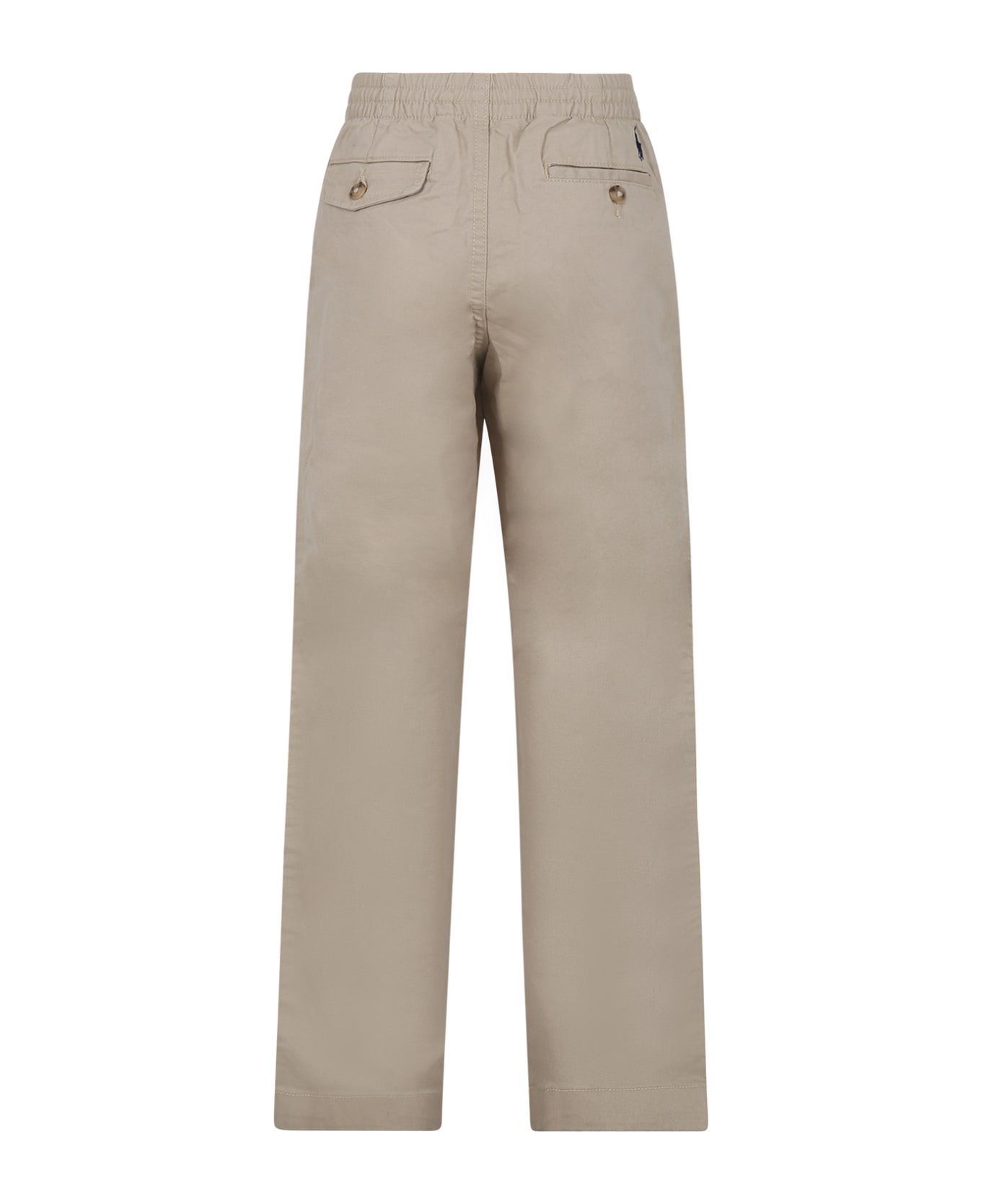 Ralph Lauren Beige Trouser For Boy With Pony Logo - Beige
