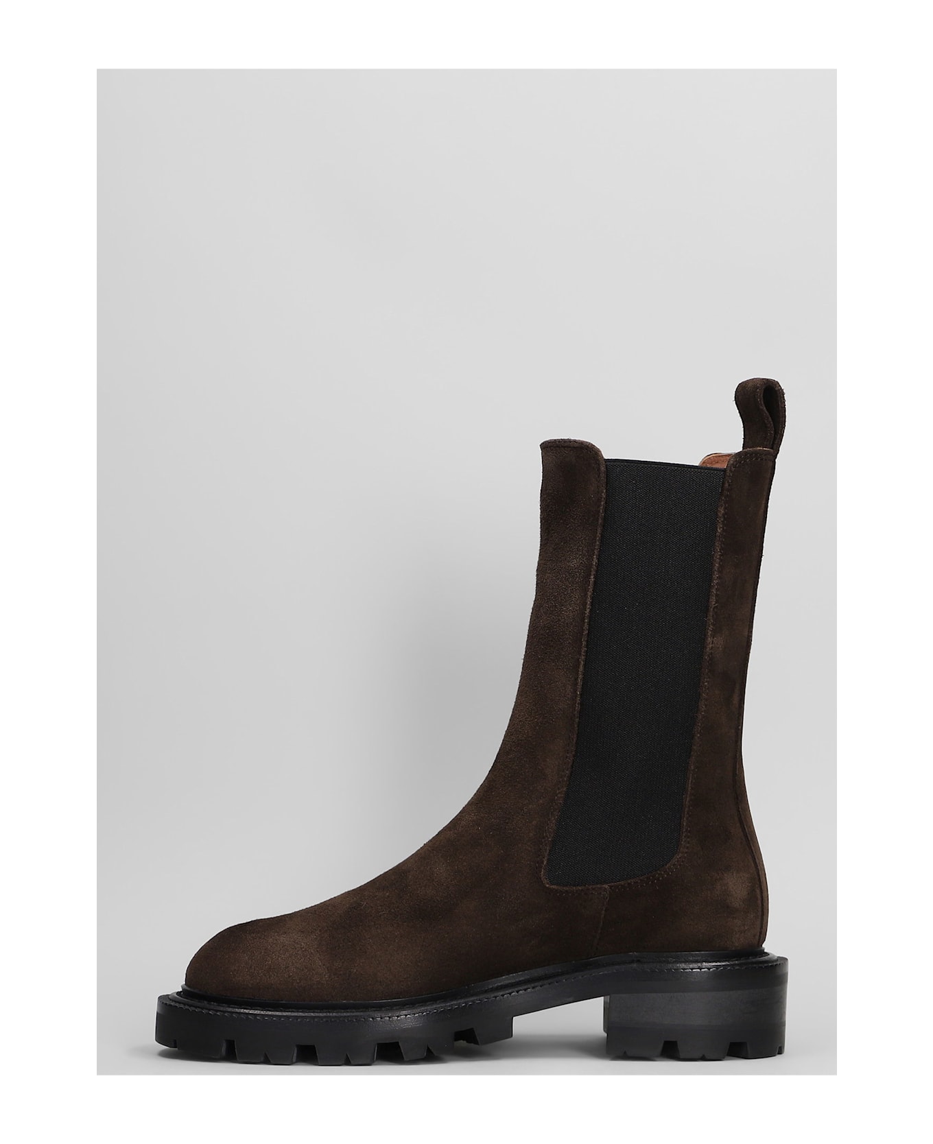 Paris Texas Napa Chelsea Boot Combat Boots In Brown Suede - brown