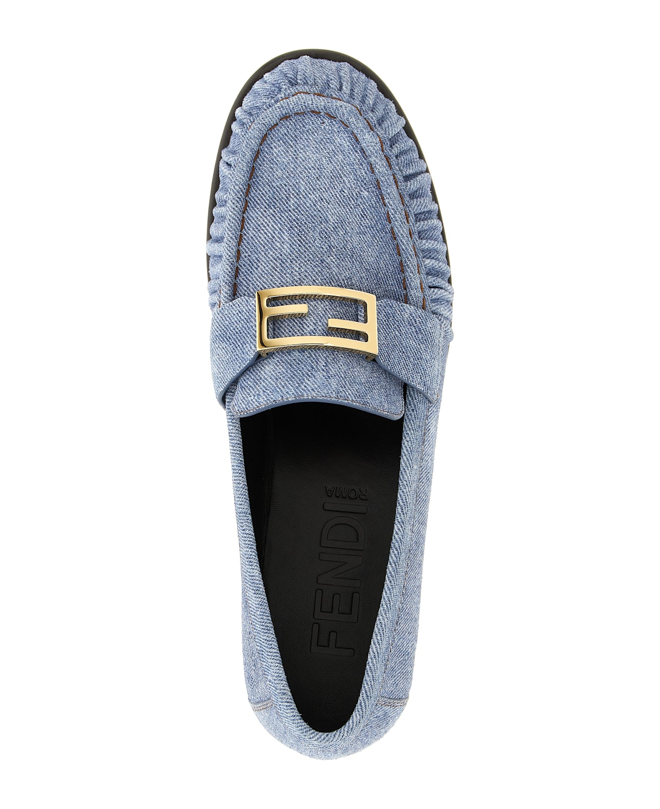 Fendi 'baguette' Loafers - Light Blue