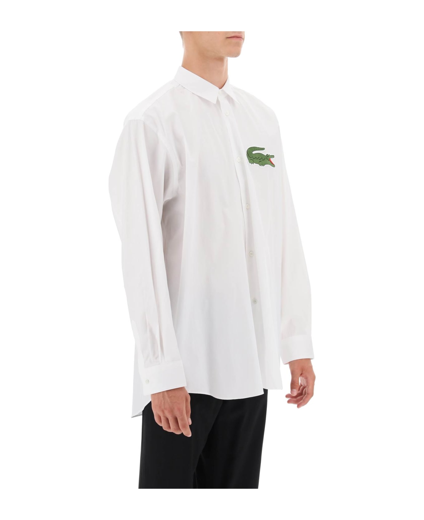 Comme des Garçons Shirt X Lacoste Oversized Shirt With Maxi Patch - WHITE (White) シャツ