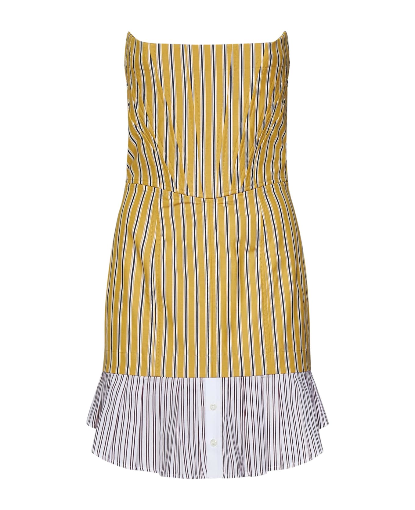 Dsquared2 Striped Corset Dress - Yellow ワンピース＆ドレス