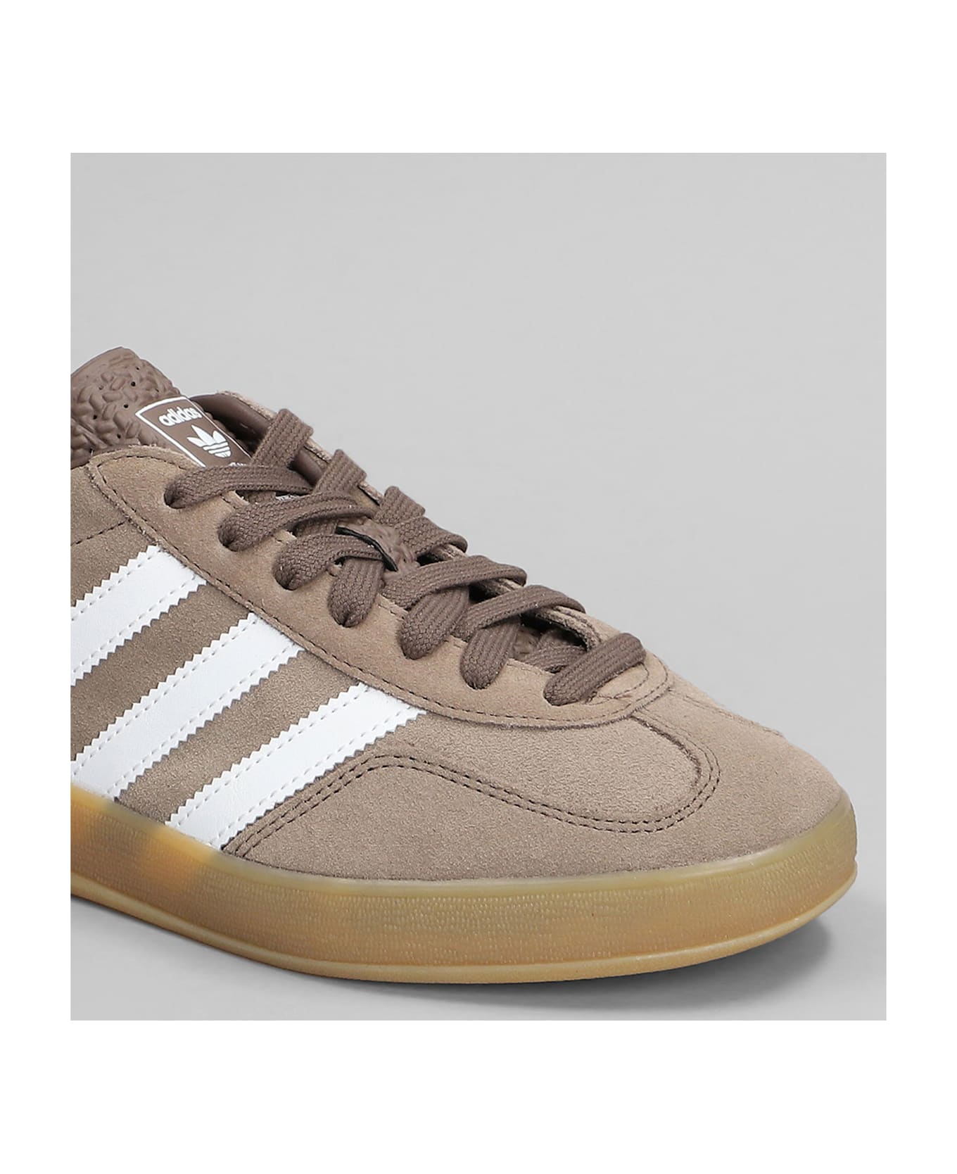 Adidas Gazelle Indoor Sneakers In Taupe Suede - taupe