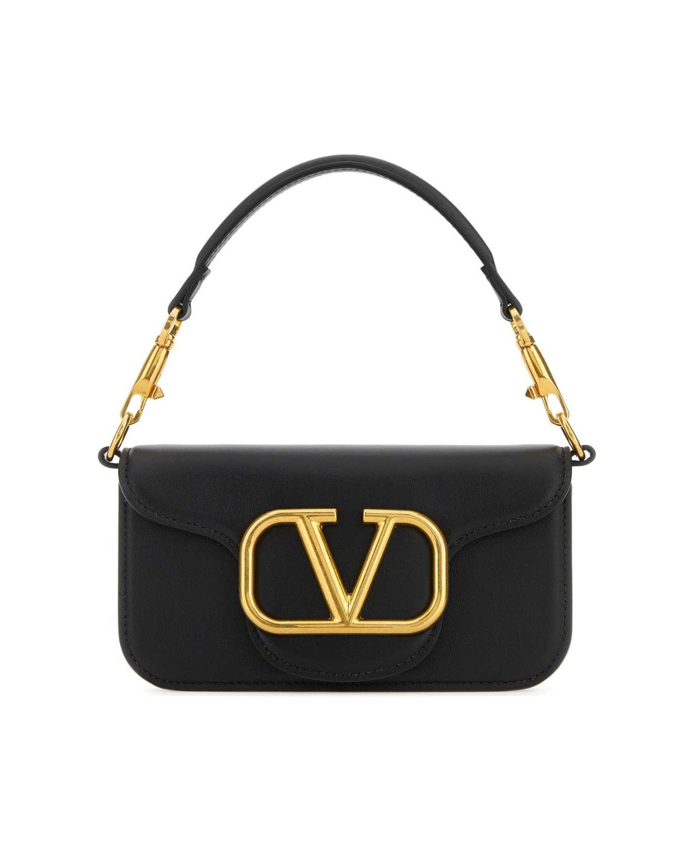 Valentino Garavani Loc Ldover Top Small Shoulder Bag - Black
