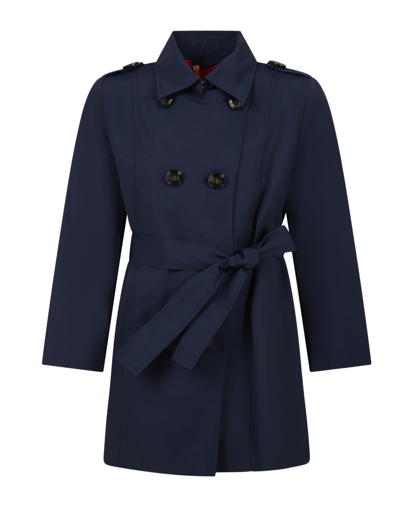 Max&Co. Blue Trench Coat For Girl - Blue コート＆ジャケット
