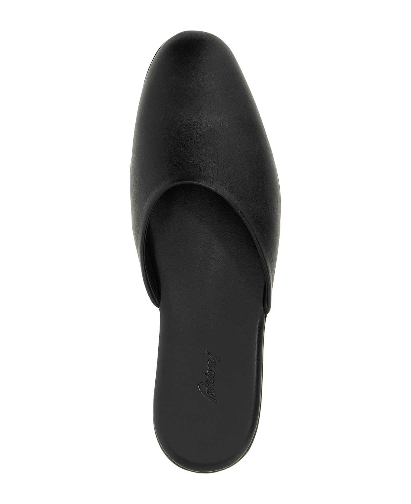 Brioni Leather Sabots - Black  