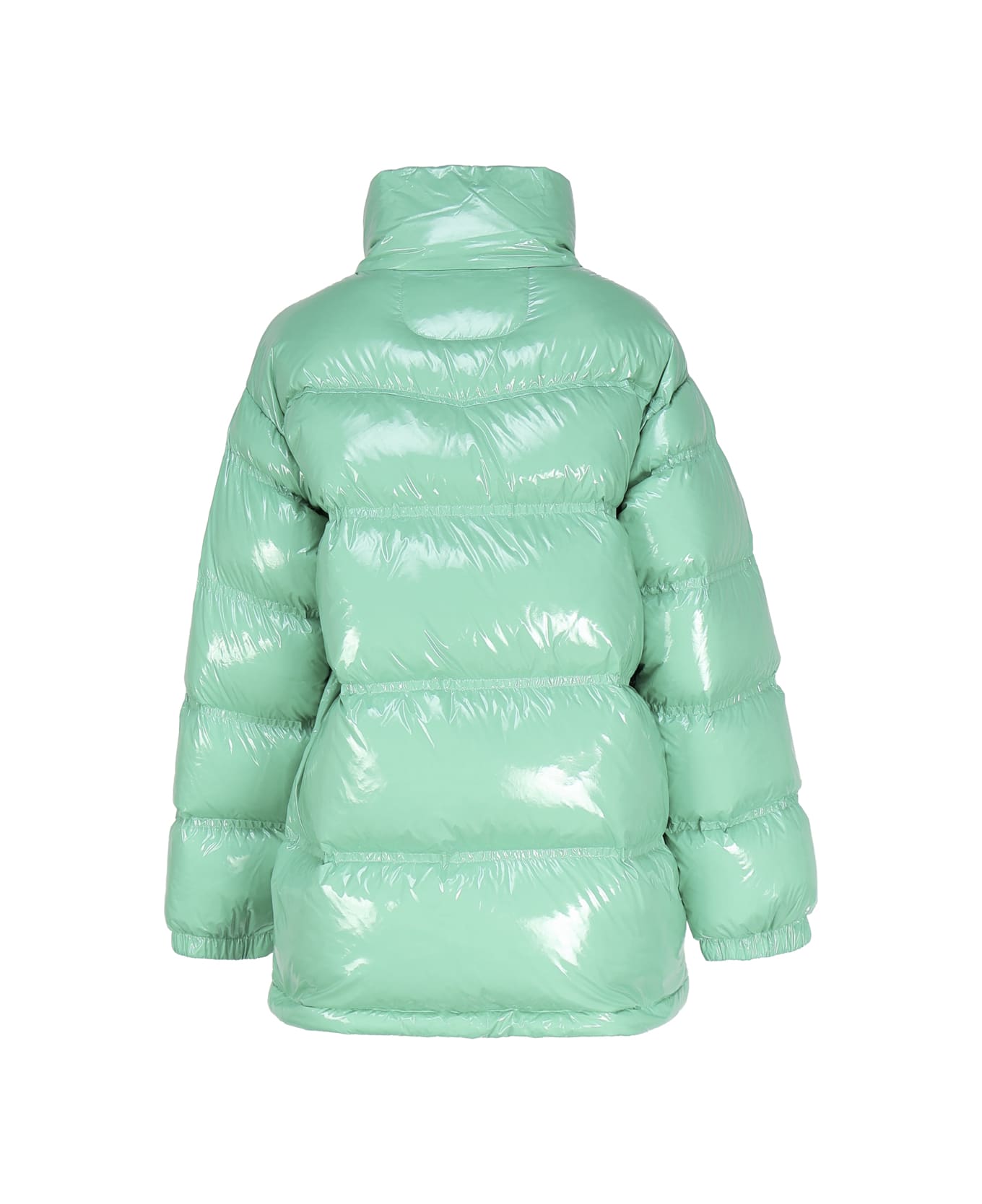 STAND STUDIO Shiny Effect Down Jacket - Green