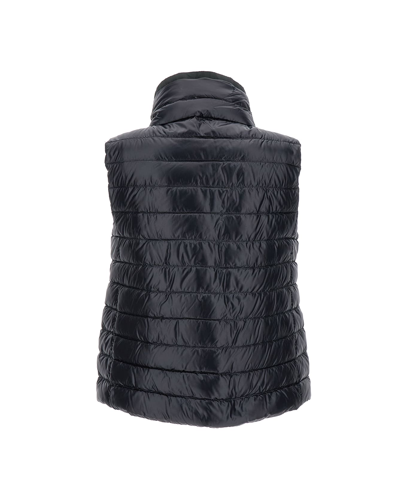 Herno Black Reversible Padded Quilted Gilet In Polyester Woman - Black