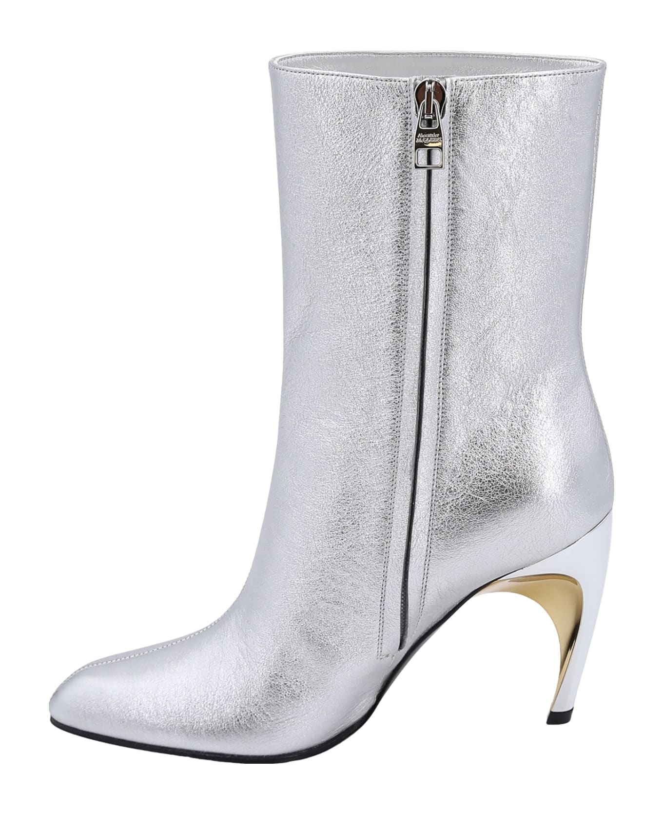 Alexander McQueen Armadillo Ankle Boots - Silver