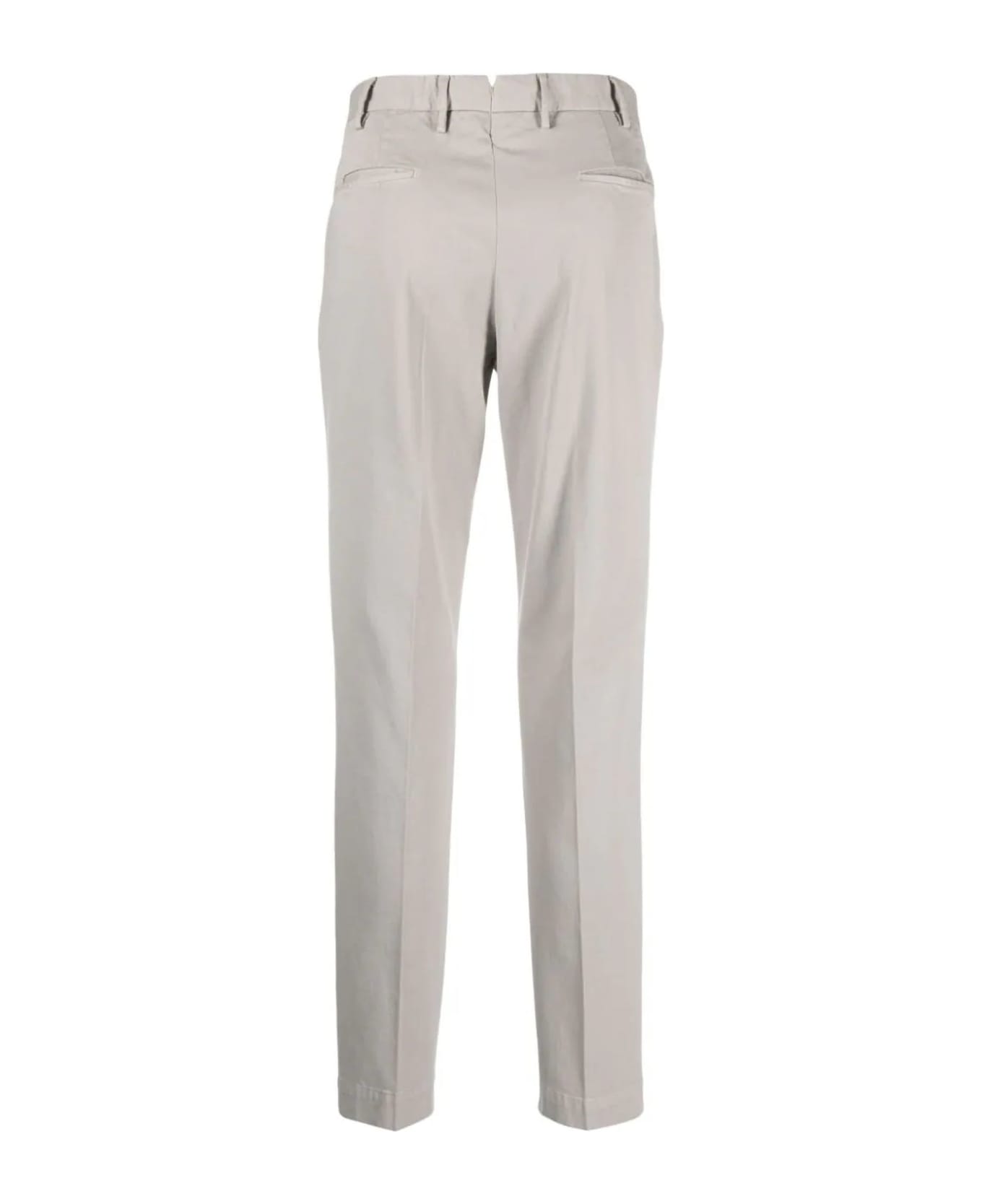 Incotex Light Grey Stretch-cotton Trousers - Grey ボトムス