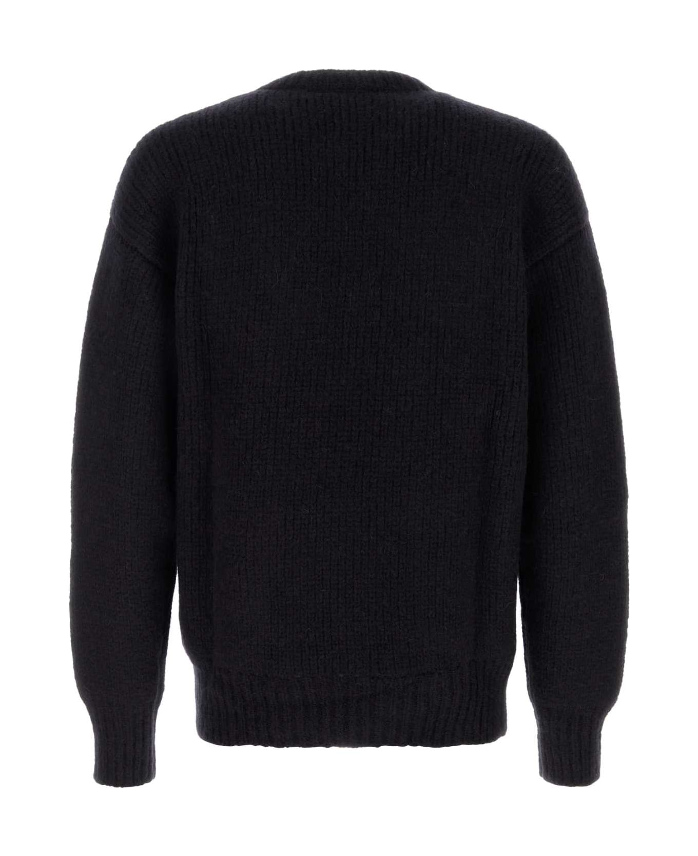 Saint Laurent Midnight Blue Alpaca Blend Sweater - BLEUNUIT
