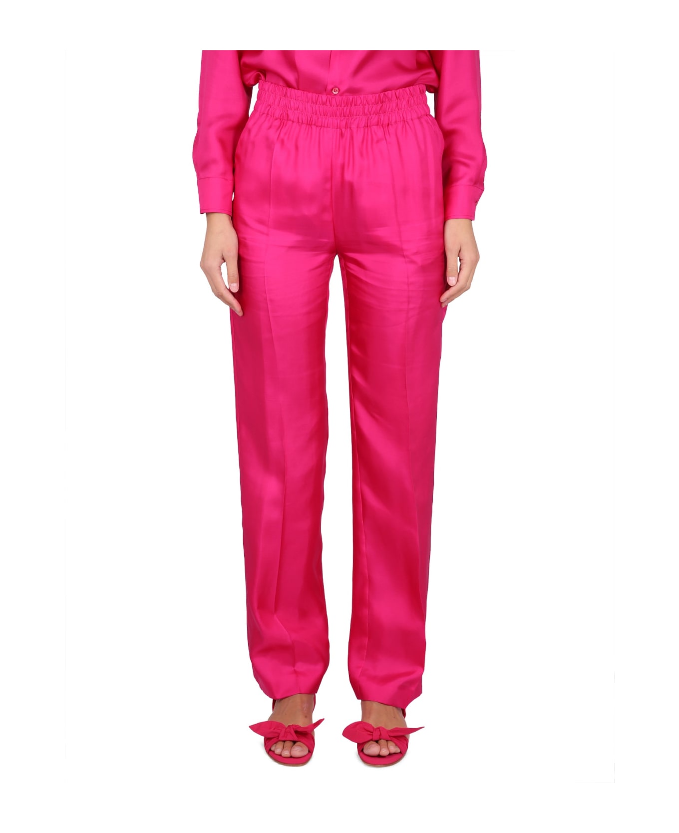 RED Valentino Silk Pants - FUCSIA