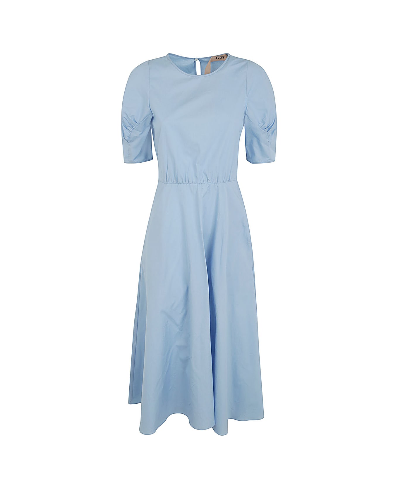 N.21 Short Sleeve Midi Dress - Light Blue