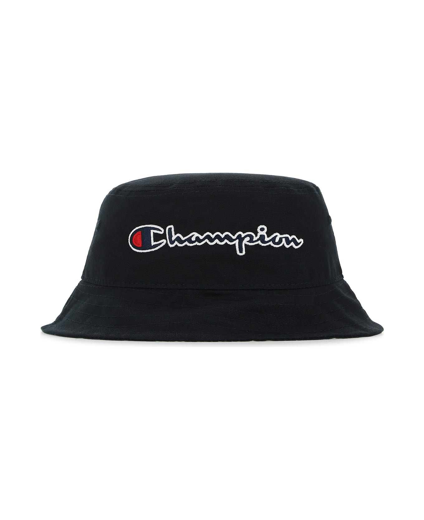 Champion Black Cotton Bucket Hat - KK001