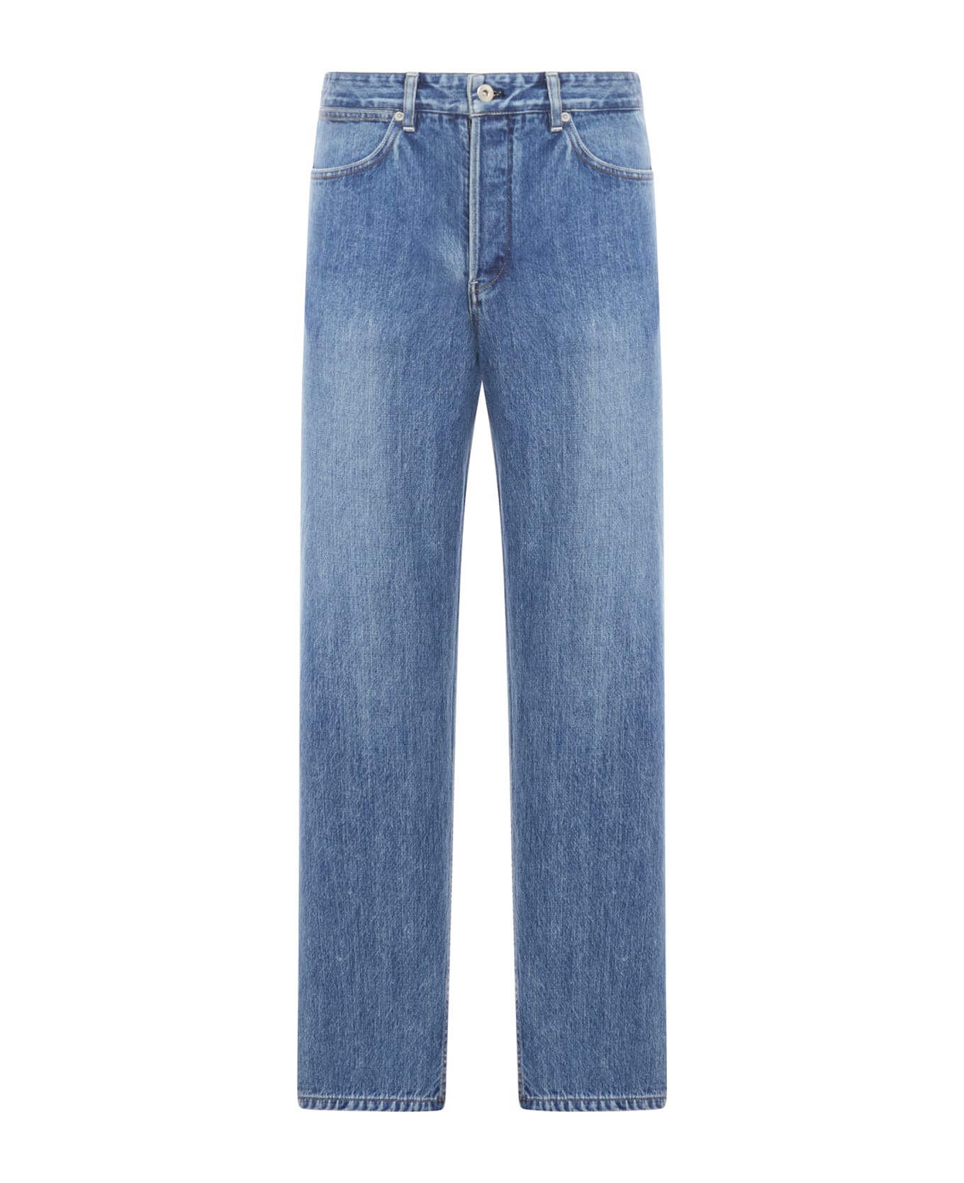 Jil Sander Logo-patch Cotton Tapered Jeans - Canard