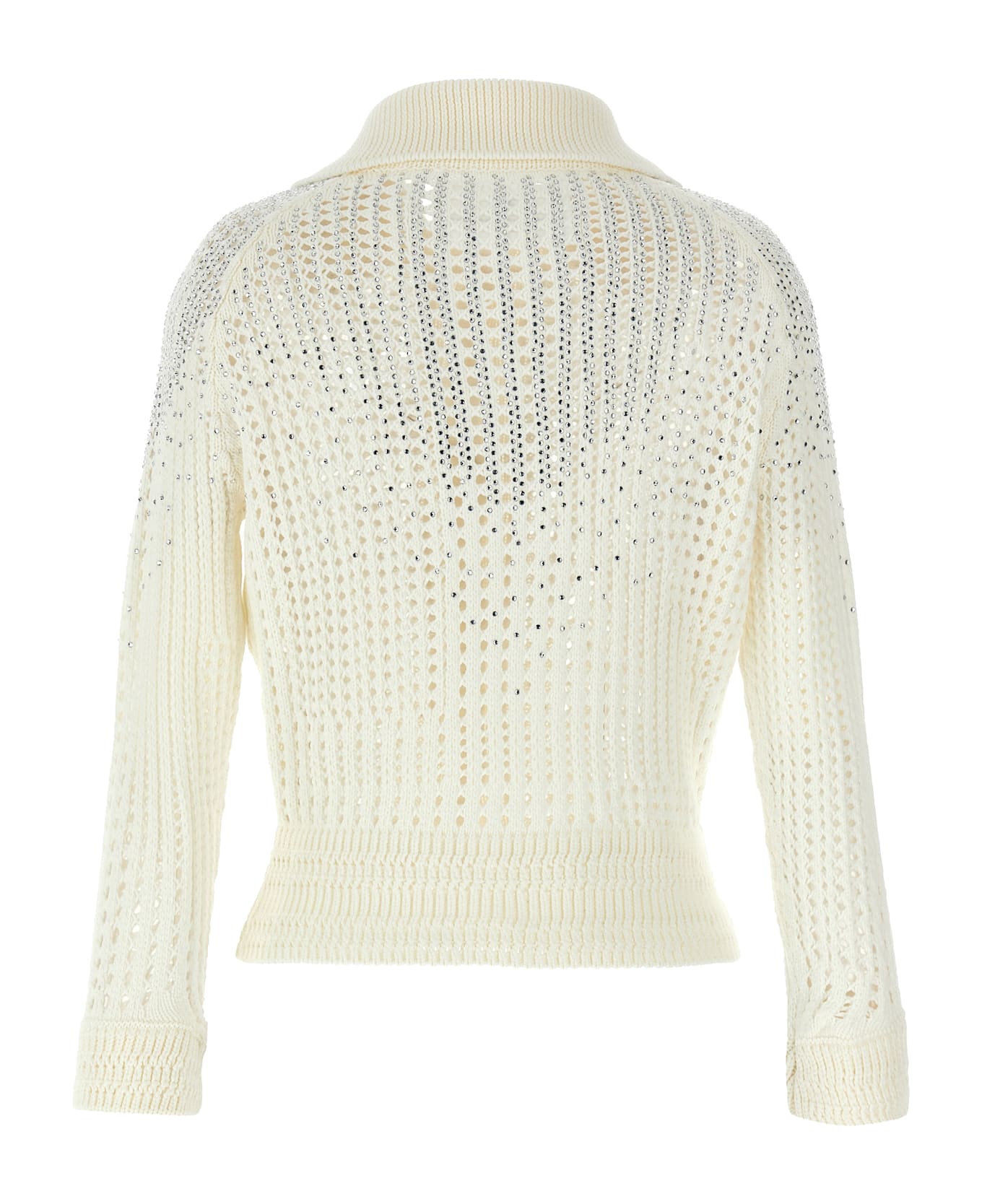 Ermanno Scervino Rhinestone Cardigan - White