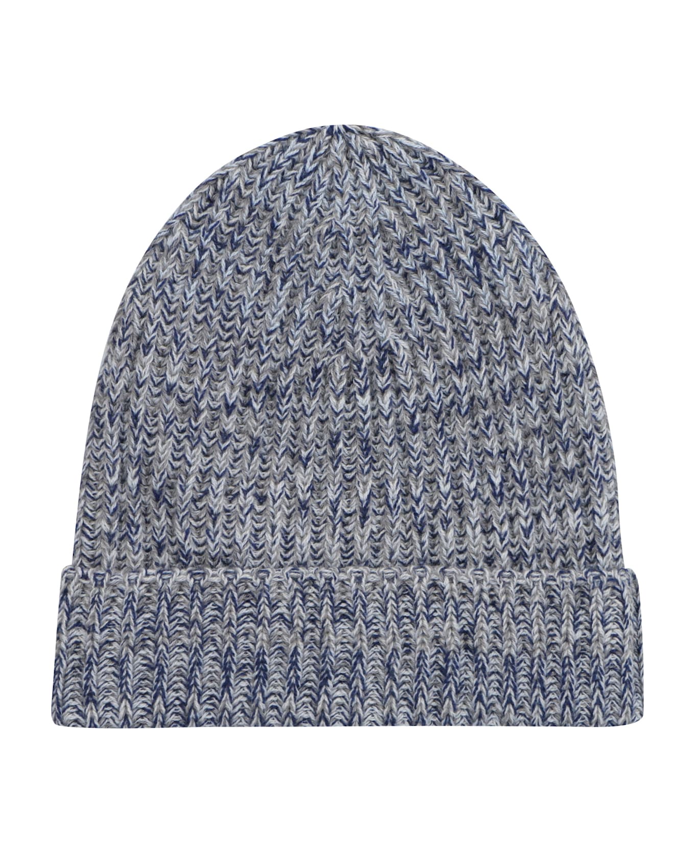Malo Ribbed Knit Beanie - blue