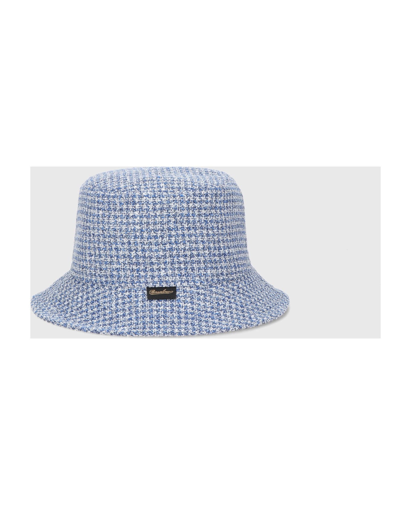 Borsalino Mistero Bucket - HOUNDSTOOTH BLUE/WHITE 帽子