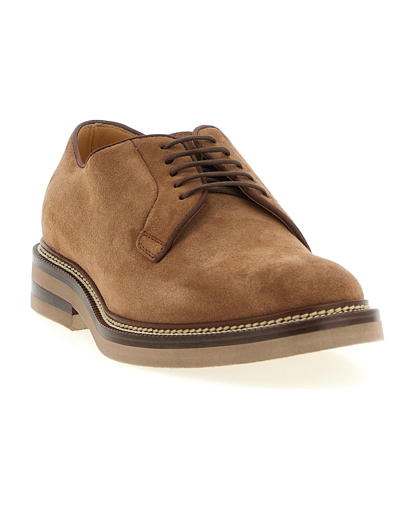 Brunello Cucinelli Suede Derby - Brown